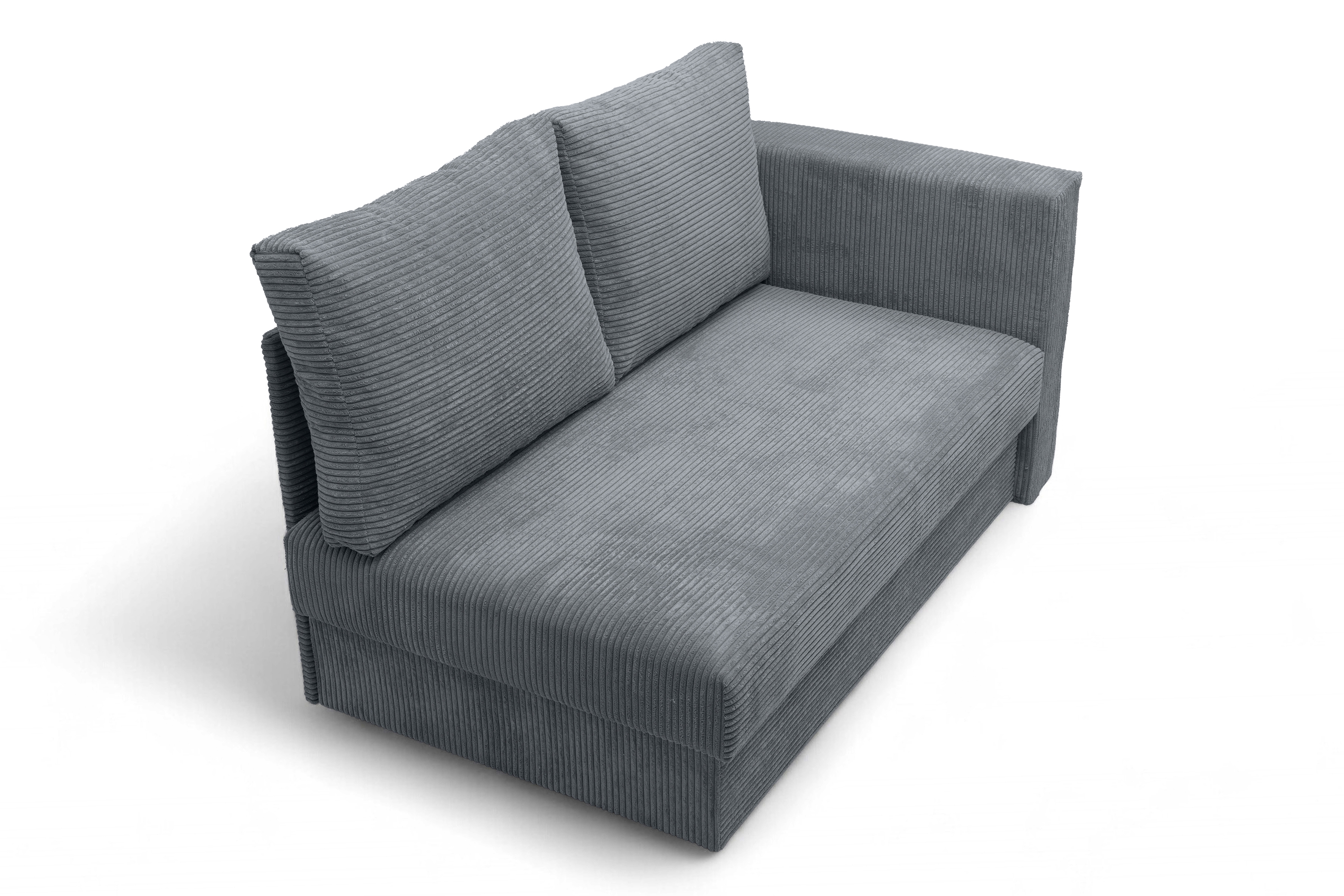 Váľanda Matej s úložným priestorom ľavá - 200x80 cm - sivý menčester Lincoln 85 Detská pohovka/posteľ rozkladany s úložným priestorom Maciek Ľavá strana - šedý MENČESTER Lincoln 85