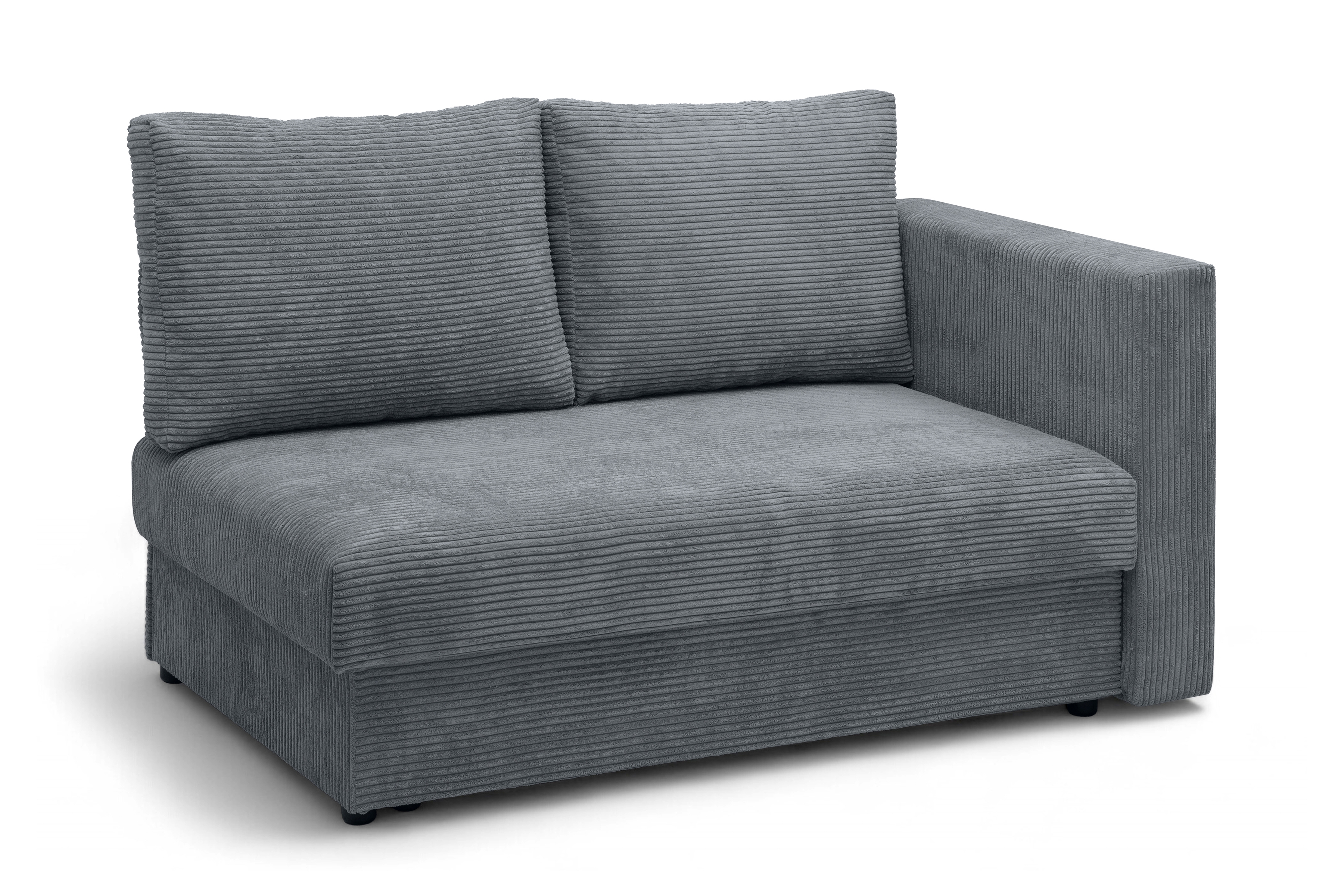 Váľanda Matej s úložným priestorom ľavá - 200x80 cm - sivý menčester Lincoln 85 Detská pohovka/posteľ rozkladany s úložným priestorom Maciek Ľavá strana - šedý MENČESTER Lincoln 85