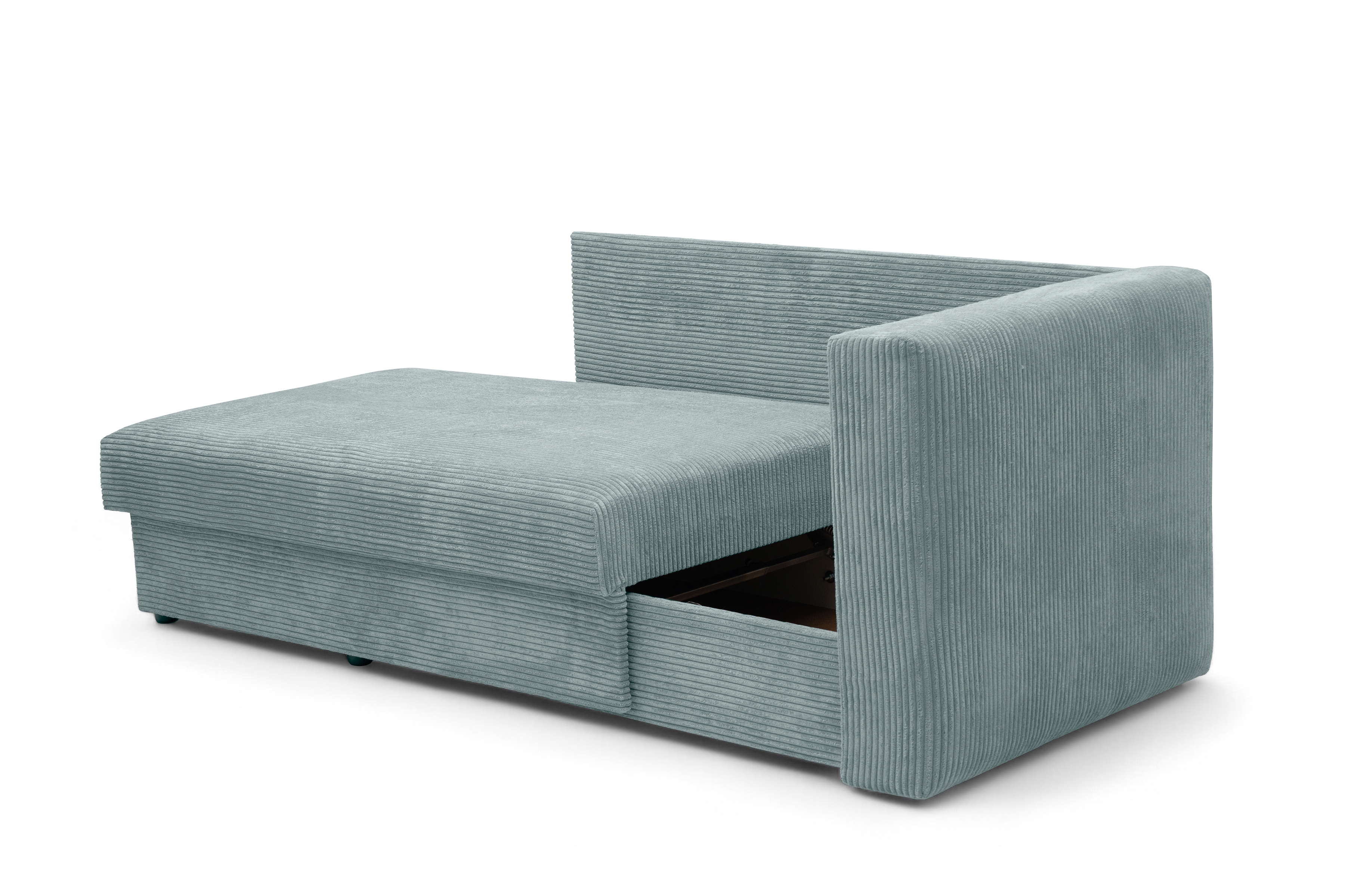 Váľanda Matej s úložným priestorom ľavá - 200x80 cm - zelený menčester Lincoln 72 Detská pohovka/posteľ rozkladany s úložným priestorom Maciek Ľavá strana - Zelený MENČESTER Lincoln 72