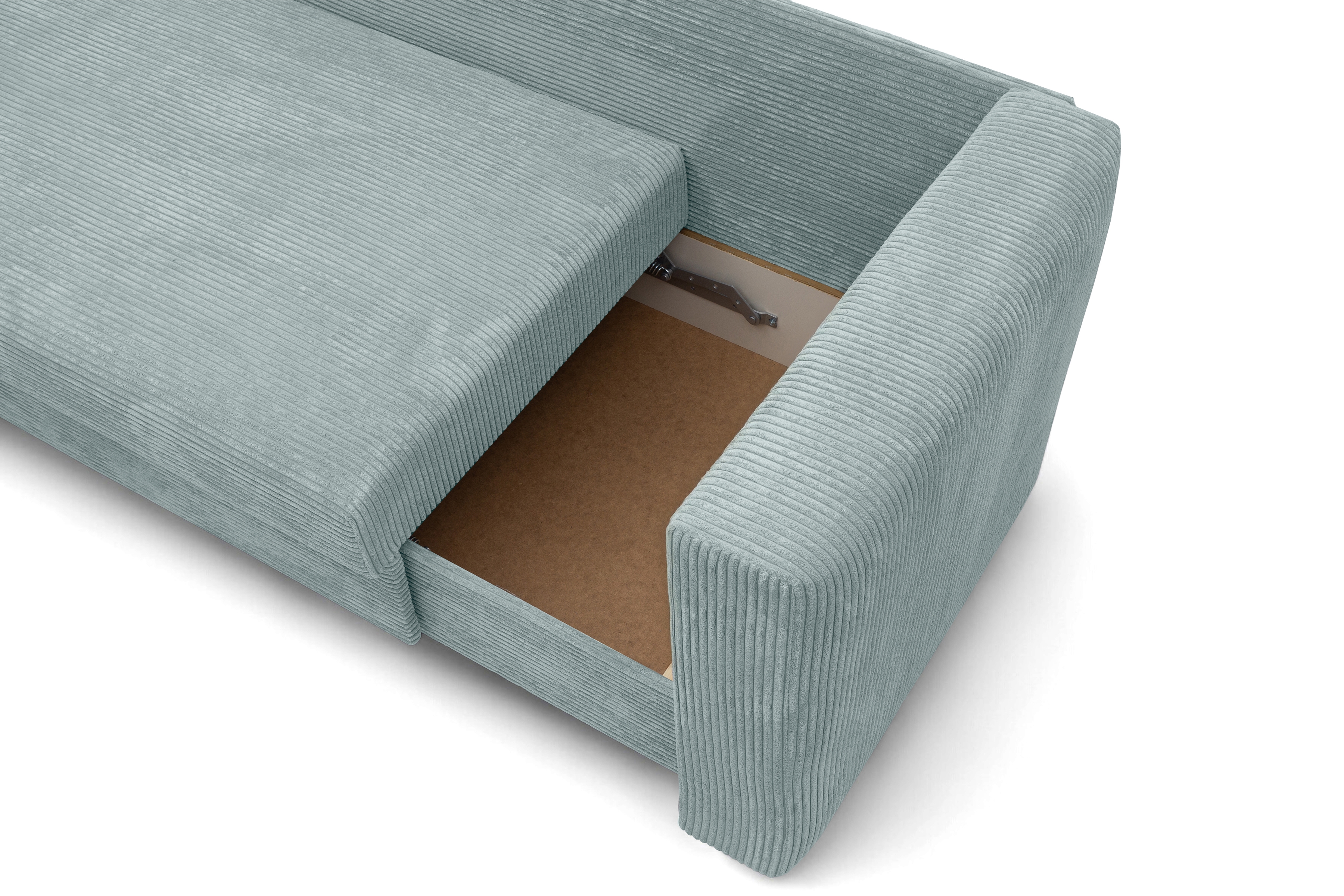 Váľanda Matej s úložným priestorom ľavá - 200x80 cm - zelený menčester Lincoln 72 Detská pohovka/posteľ rozkladany s úložným priestorom Maciek Ľavá strana - Zelený MENČESTER Lincoln 72