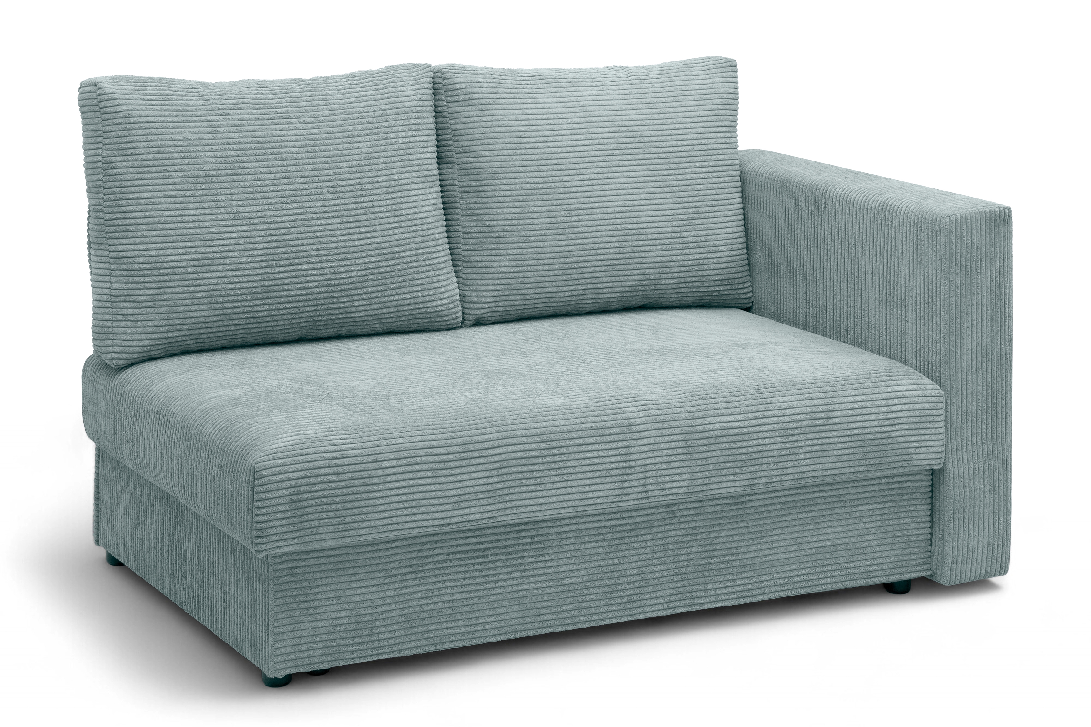 Váľanda Matej s úložným priestorom ľavá - 200x80 cm - zelený menčester Lincoln 72 Detská pohovka/posteľ rozkladany s úložným priestorom Maciek Ľavá strana - Zelený MENČESTER Lincoln 72