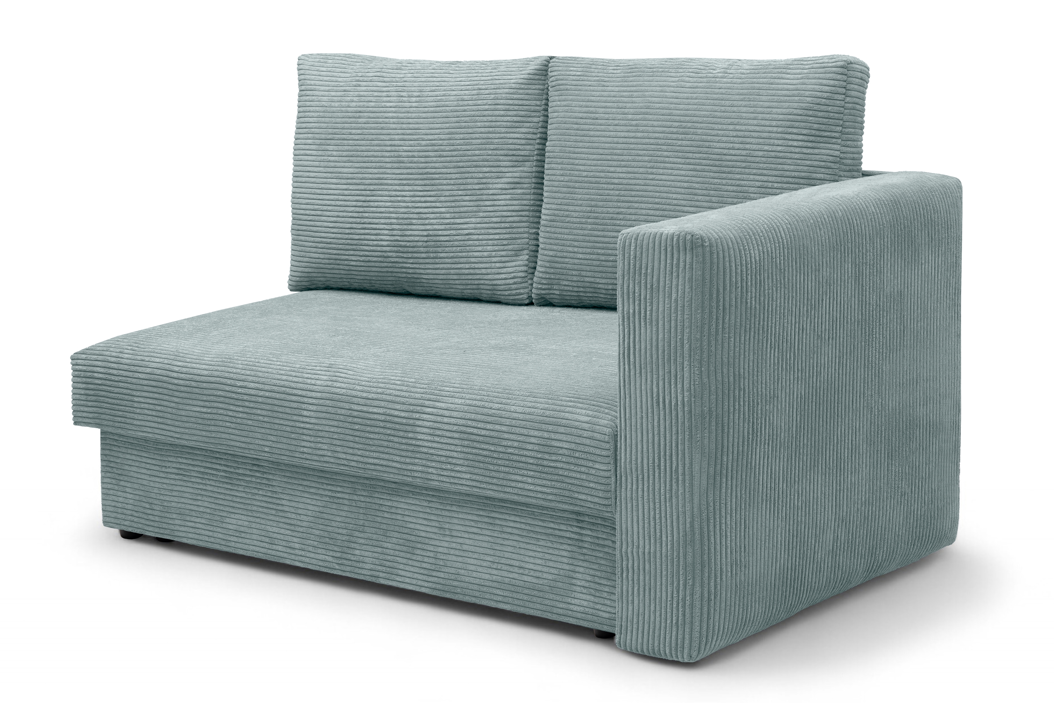 Váľanda Matej s úložným priestorom ľavá - 200x80 cm - zelený menčester Lincoln 72 Detská pohovka/posteľ rozkladany s úložným priestorom Maciek Ľavá strana - Zelený MENČESTER Lincoln 72