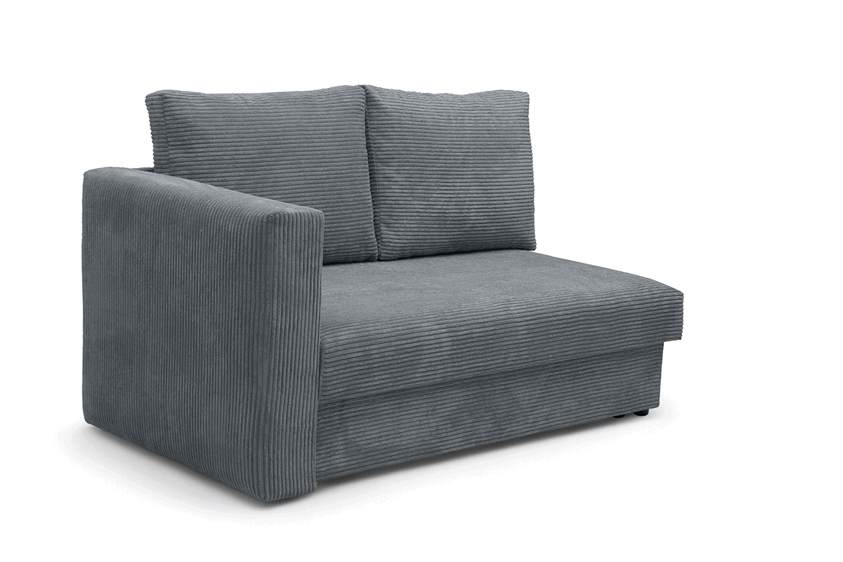 Rozkládací válenda s úložným prostorem Maciek pravá - šedá Lincoln 85 Válenda/Postel rozkladany s úložným prostorem Maciek pravá - šedá manšestr Lincoln 85