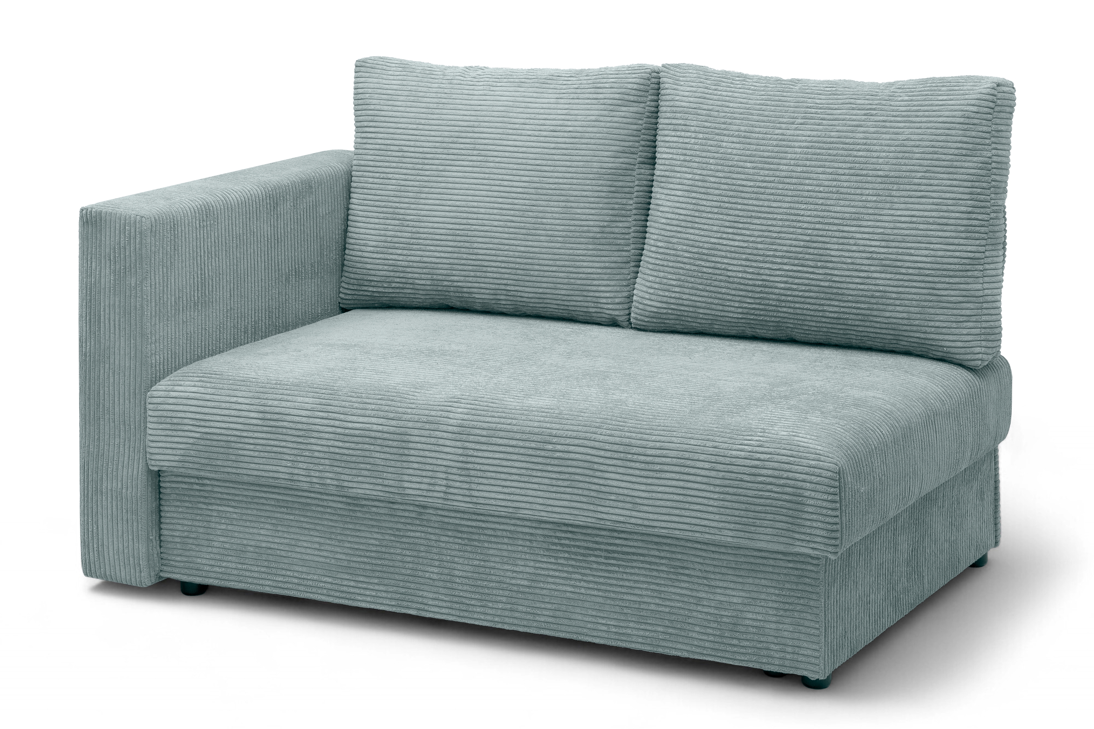 Váľanda Matej s úložným priestorom pravá - 200x80 cm - zelený menčester Lincoln 72 Detská pohovka/posteľ rozkladany s úložným priestorom Maciek pravá strana - Zelený MENČESTER Lincoln 72