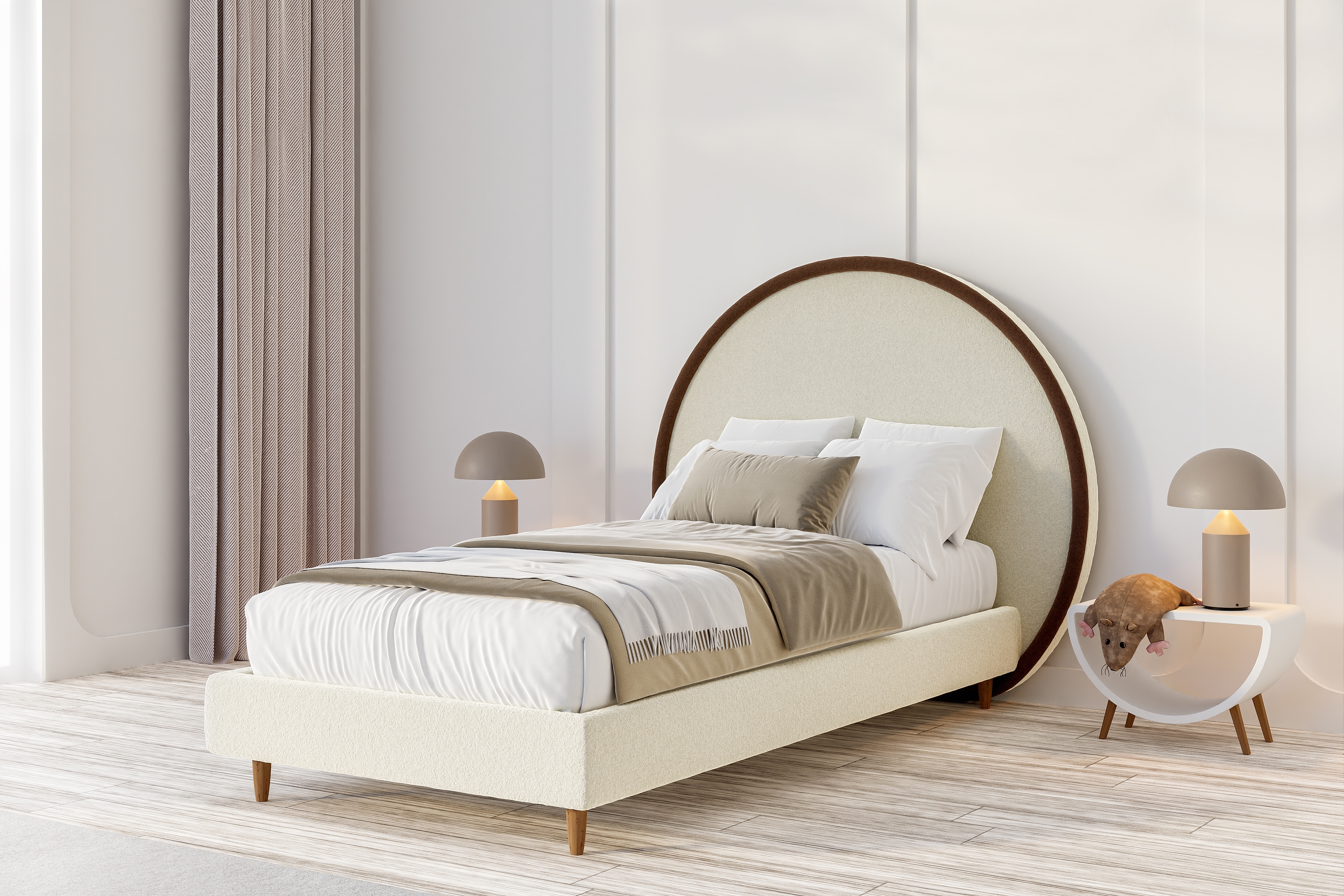 Čalouněné Detská posteľ Visto - 90x200 čalouněné posteľ mlodziezowe Visto - 90x200 