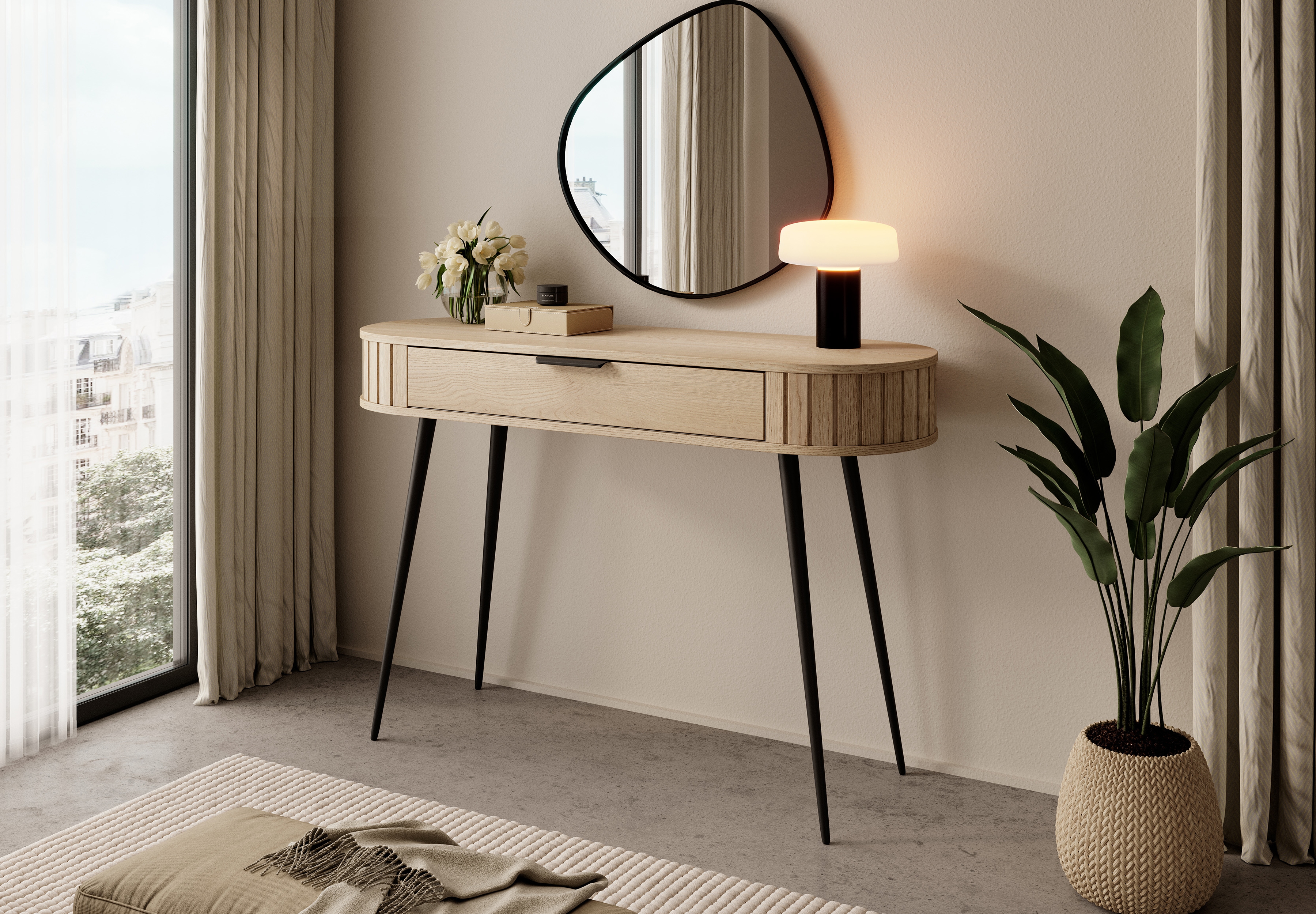 Toaletní stolek Luvio 120 cm se zásuvkou - dub cremona Toaletní stolek Luvio 120 cm z szuflada - dub cremona