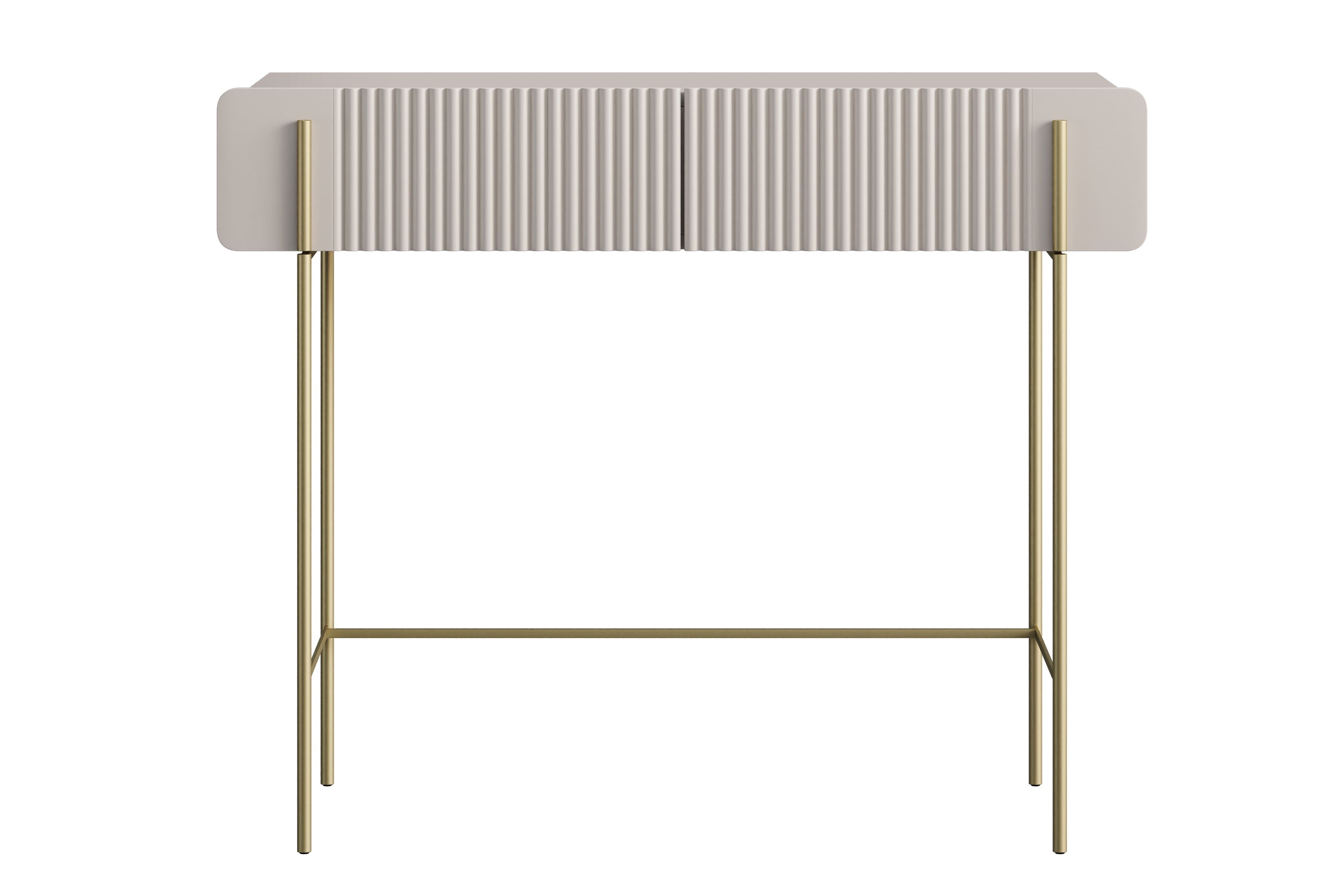 Toaletní stolek Malmi 100 cm se zásuvkami - kašmírová / zlaté nožky Toaletní stolek Malmi 100 cm se zásuvkami - kašmír / zlote nozki