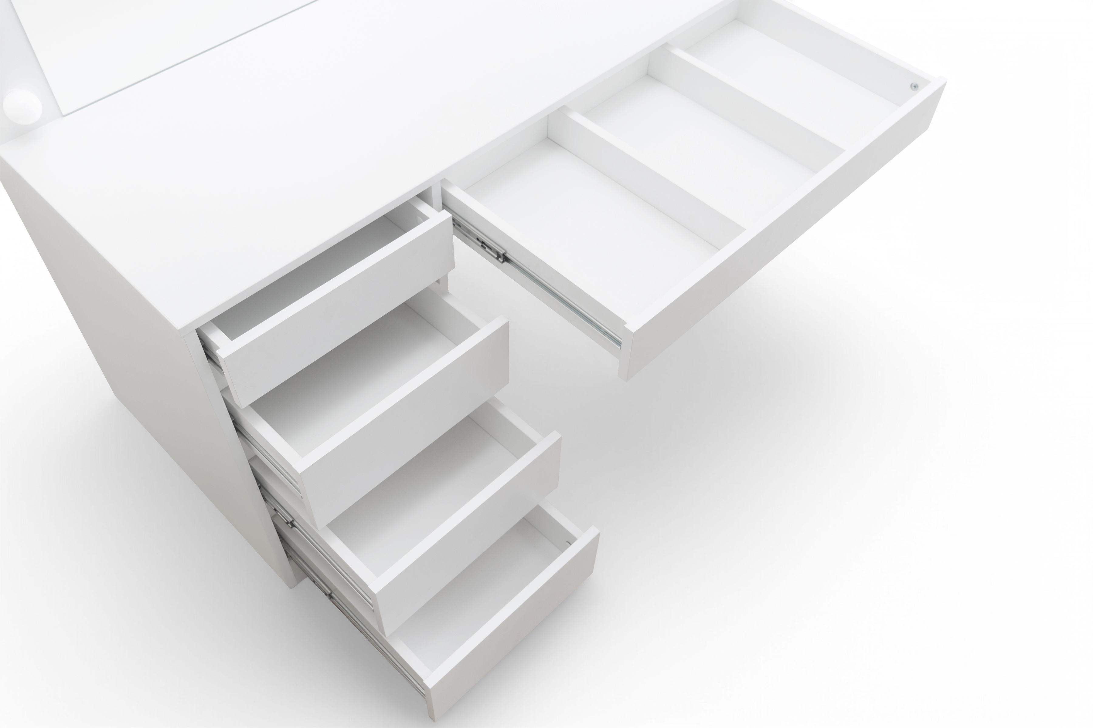 Toaletný stolík Velinio XL 120 cm - biela Toaletný stolík Velinio XL 120 cm - Biely