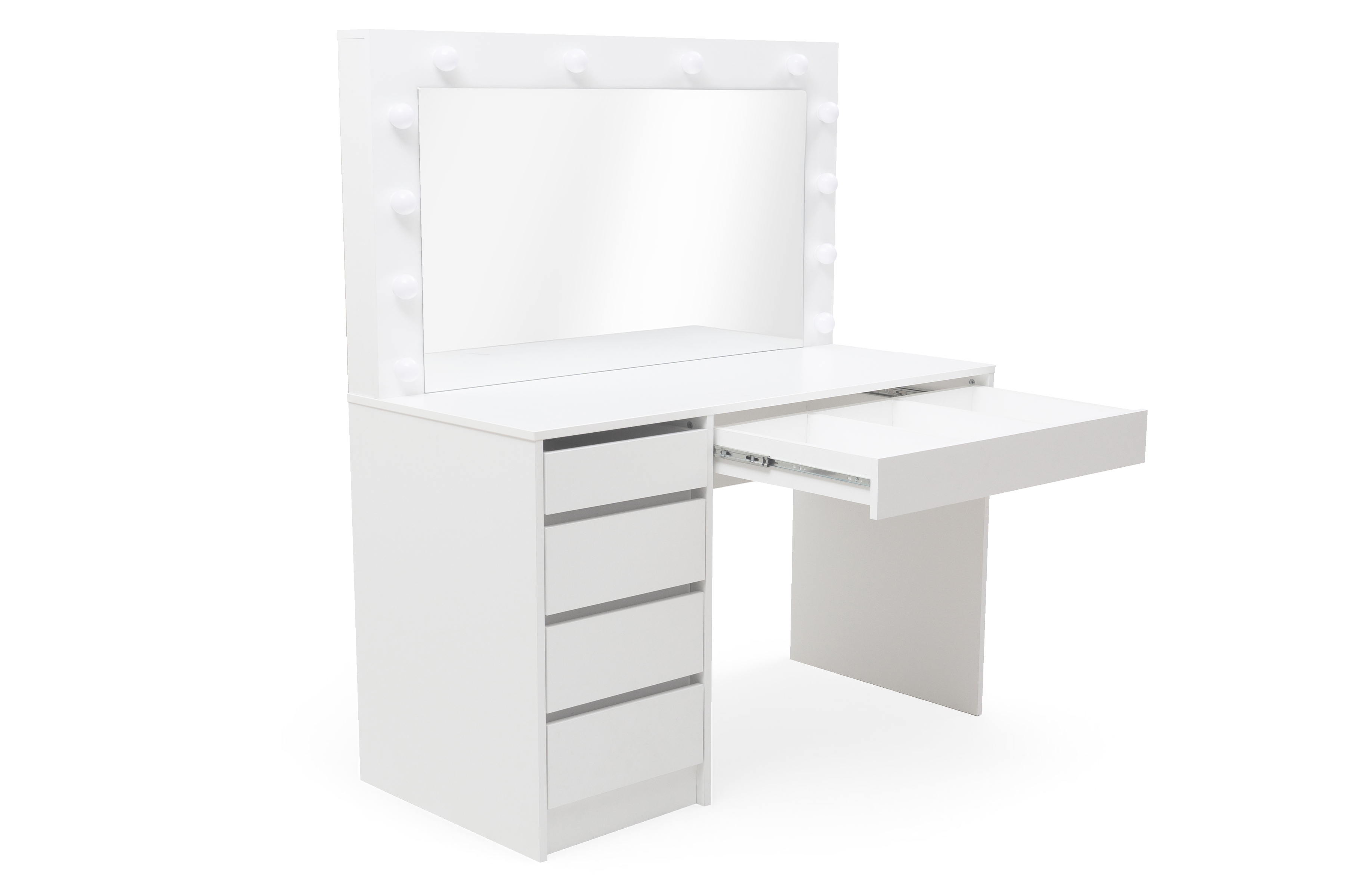 Toaletný stolík Velinio XL 120 cm - biela Toaletný stolík Velinio XL 120 cm - Biely