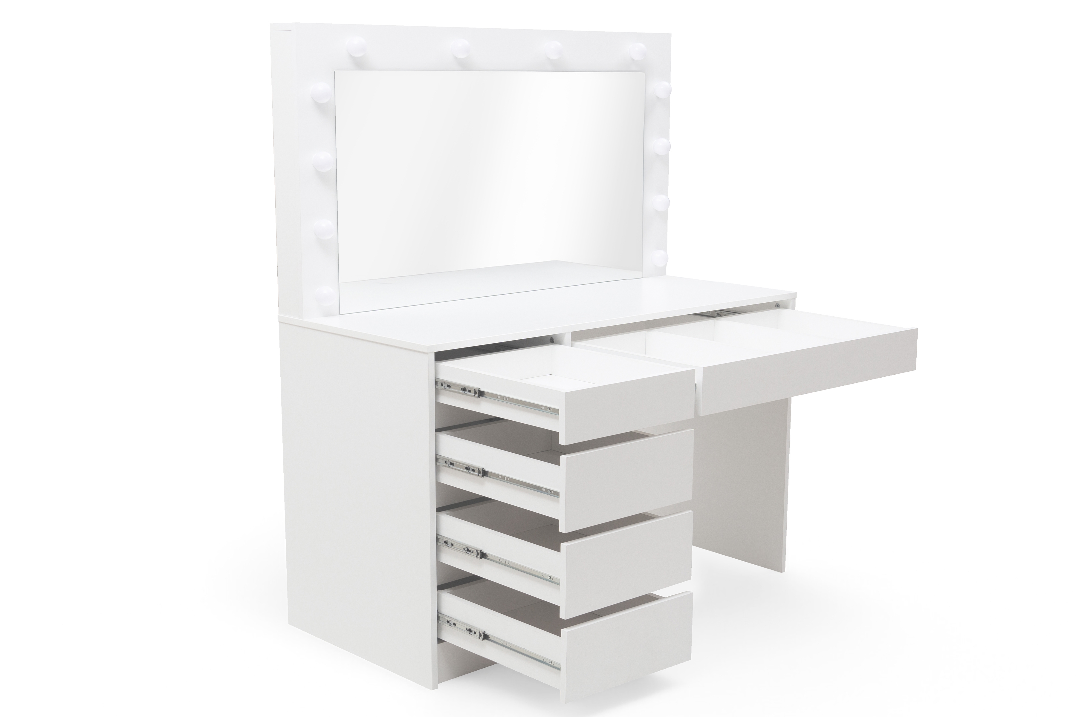 Toaletný stolík Velinio XL 120 cm - biela Toaletný stolík Velinio XL 120 cm - Biely