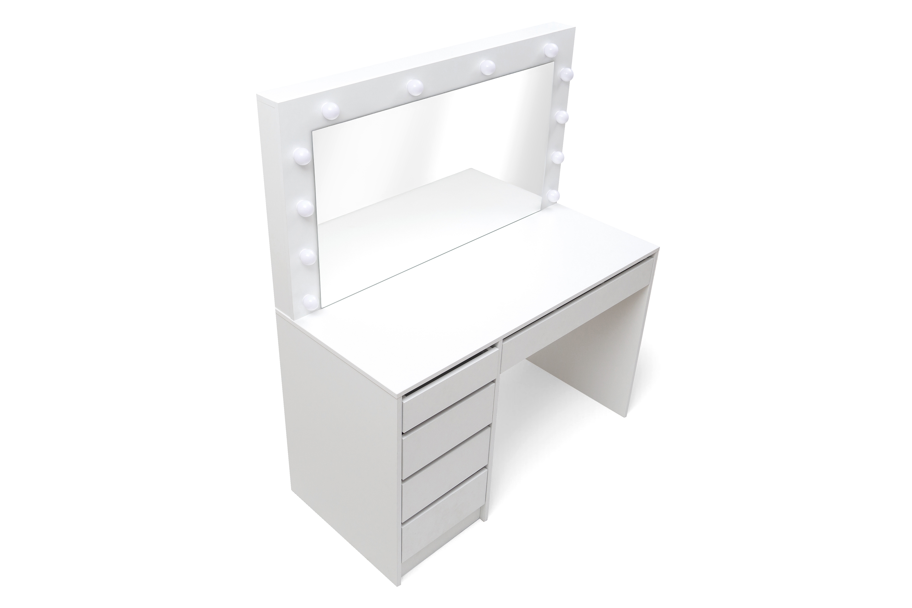 Toaletný stolík Velinio XL 120 cm - biela Toaletný stolík Velinio XL 120 cm - Biely