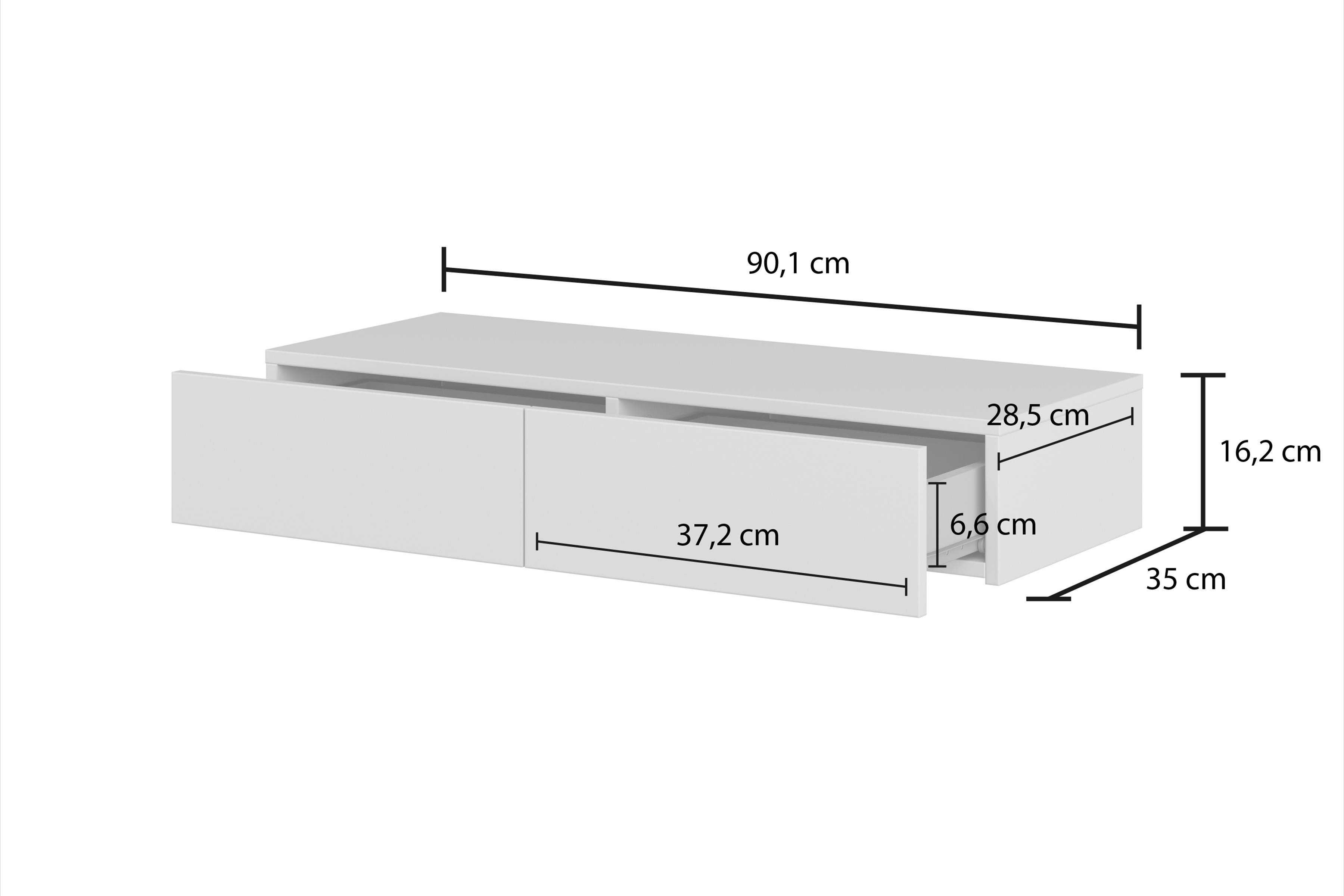 Závesný toaletný stolík Jukon 90 cm - kašmírová / čierna Toaletný stolík závesná Jukon 90 cm - kašmír / čierny nožičky