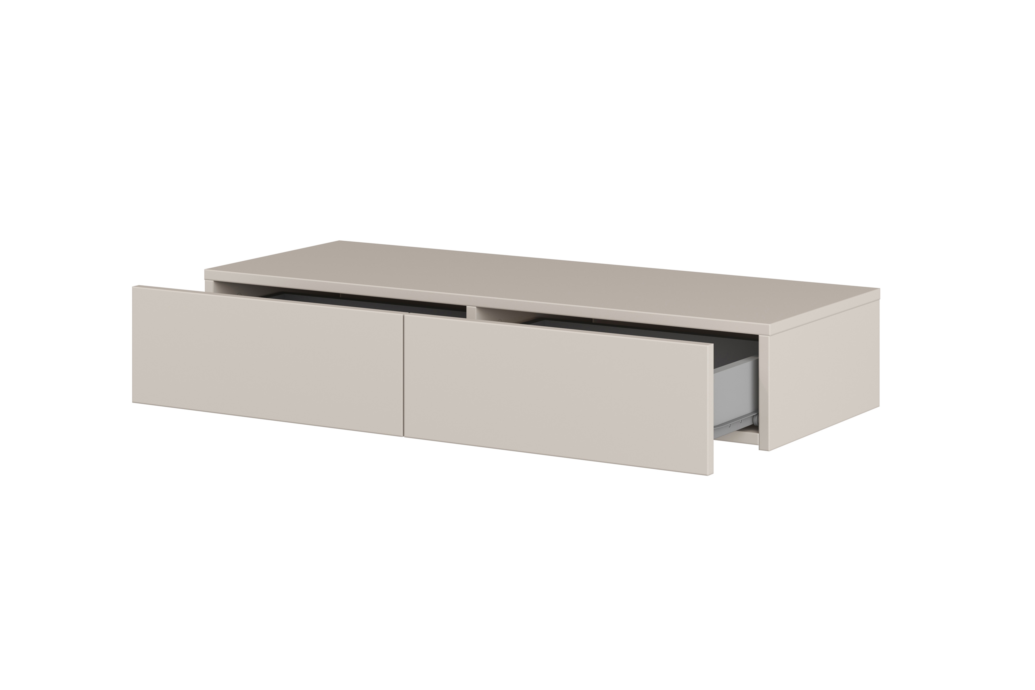 Závesný toaletný stolík Jukon 90 cm - kašmírová / čierna Toaletný stolík závesná Jukon 90 cm - kašmír / čierny nožičky