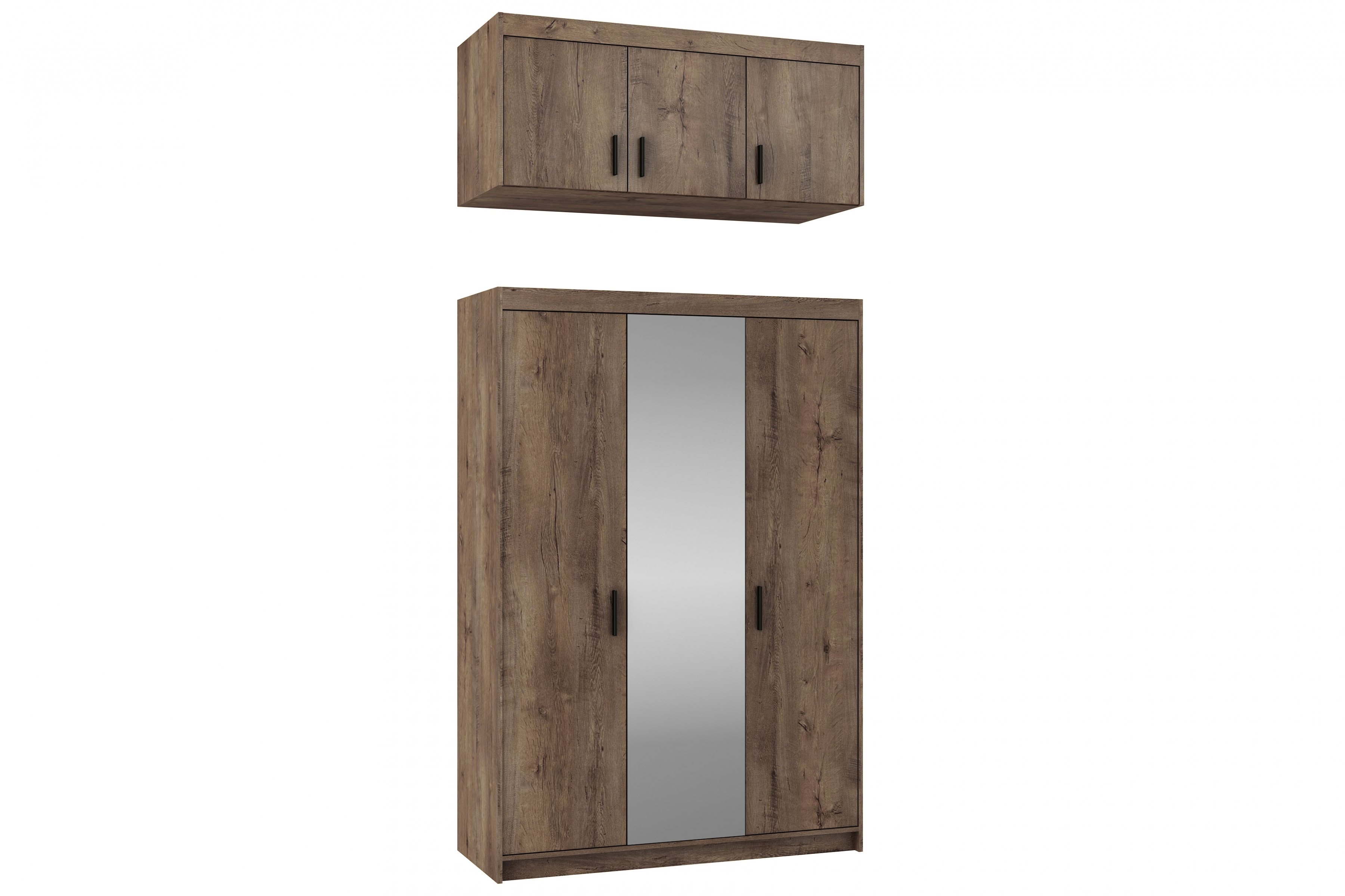 Nástavec Lena DL03 - 133 cm - dub lefkas tmavý třídveřová Nástavec do Skříně Lena DL03 - 133 cm - Dub Lefkas