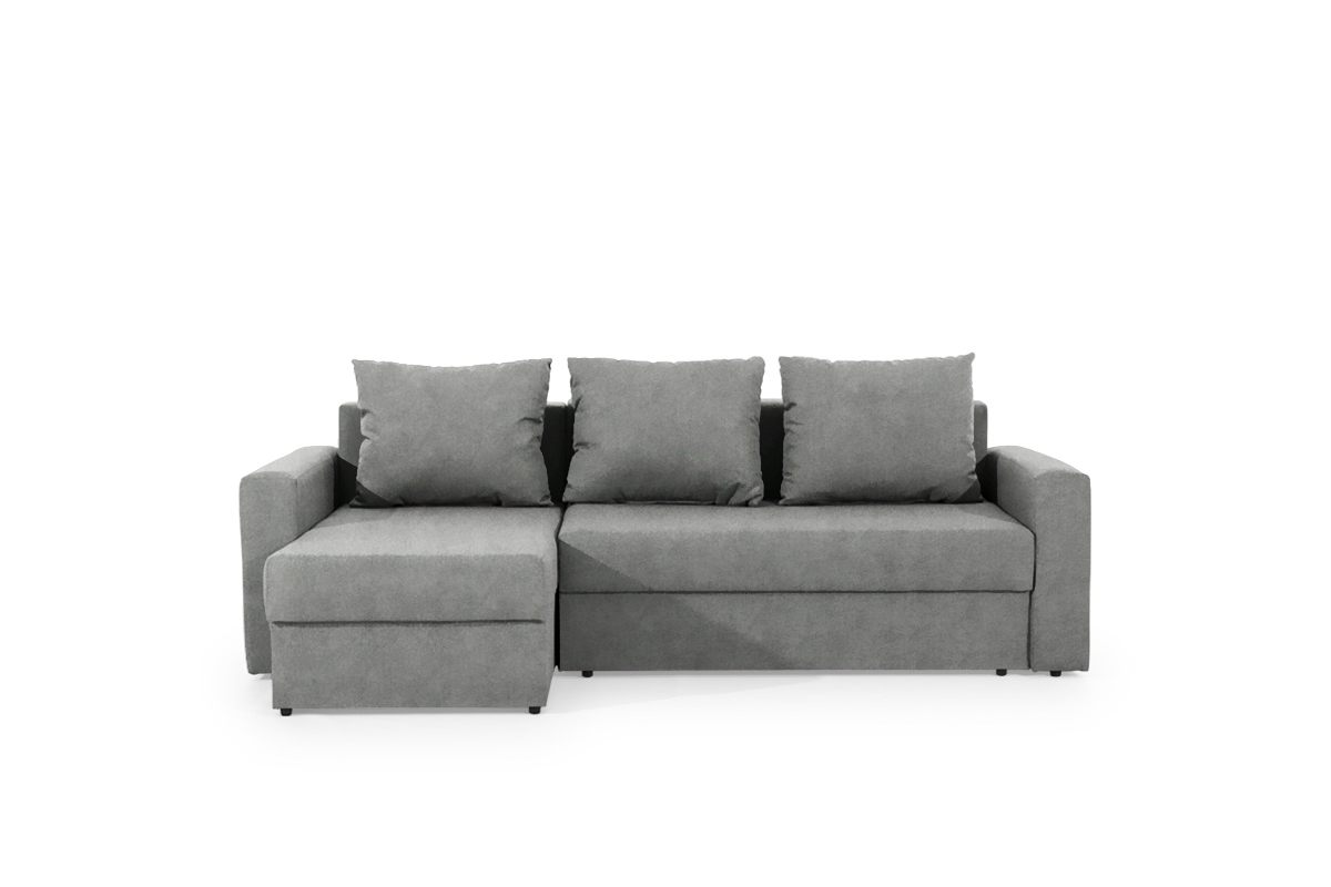 Rozkladacia rohová sedacia súprava Turias Mini ľavá - šedý ľahkočistiaci zamat Zetta 303 Rohová sedacia súprava Turias