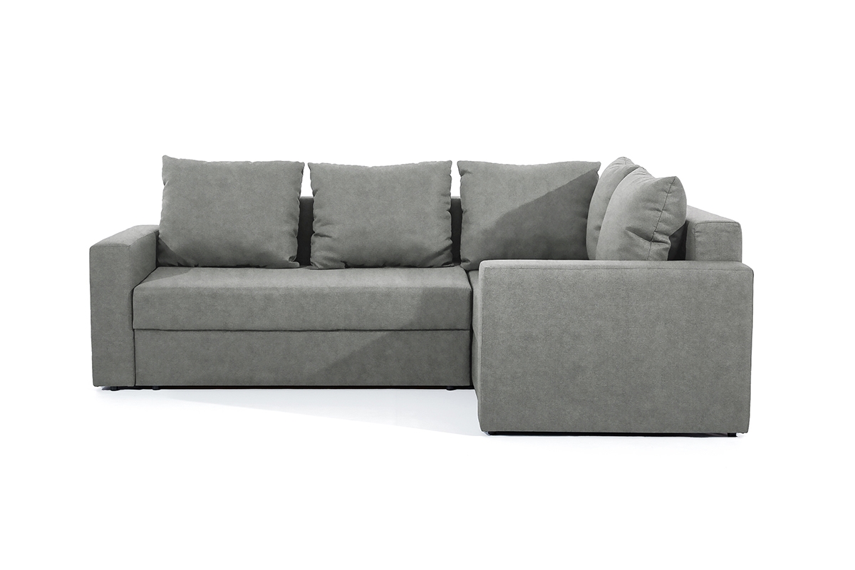 Rozkladacia rohová sedacia súprava Turias L pravá - šedý ľahkočistiaci zamat Zetta 303 Rohová sedacia súprava Turias II