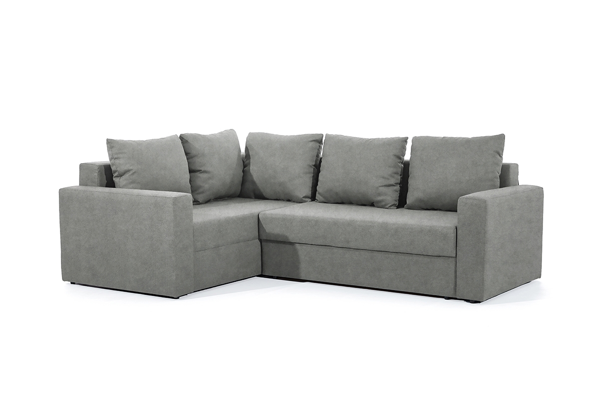 Rohová rozkládací sedací souprava Turias L levá - šedá snadno čistitelná Zetta 303 Rohová sedací souprava Turias II