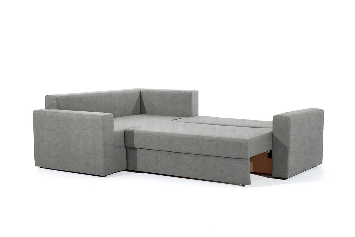 Rohová rozkládací sedací souprava Turias L levá - šedá snadno čistitelná Zetta 303 Rohová sedací souprava Turias II rozkladanie