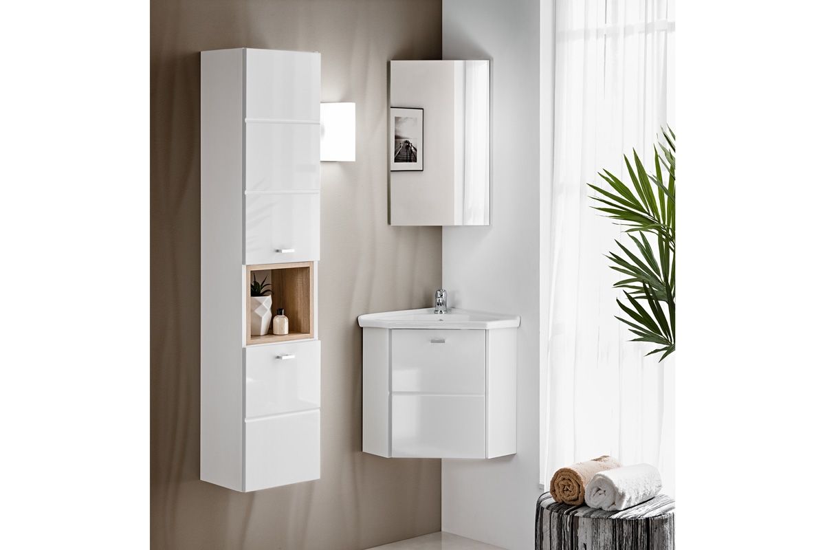 Keramické umývadlo rohová CORNER WHITE 40 Komplet nábytku finka 