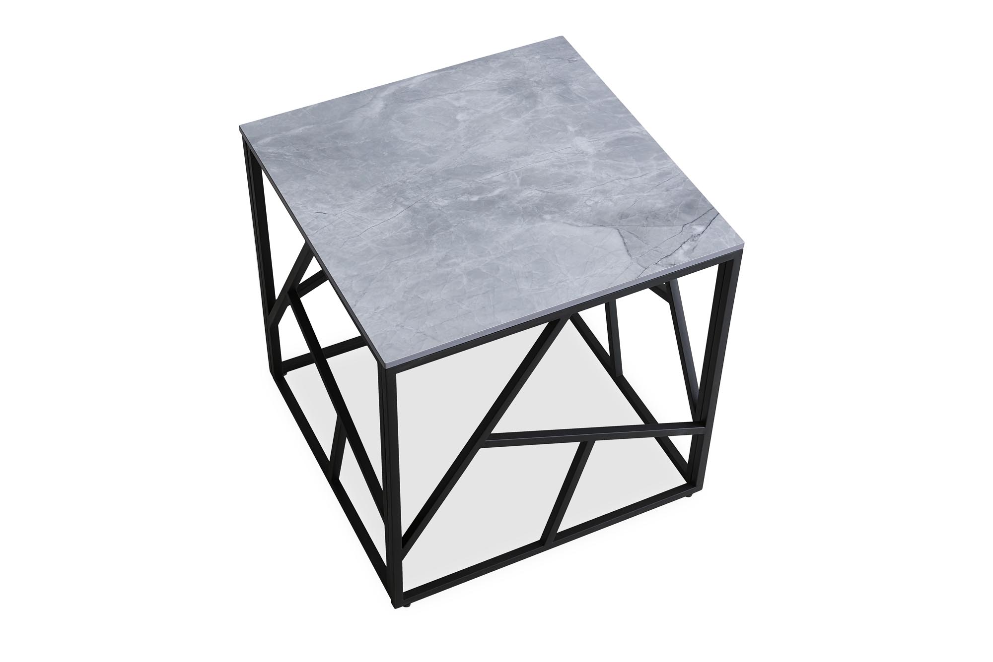 UNIVERZUM 2 négyzetes dohányzóasztal - hamu márvány / fekete universe 2 Čtverec,  Konferenční stolek, Popelový mramor / Fekete