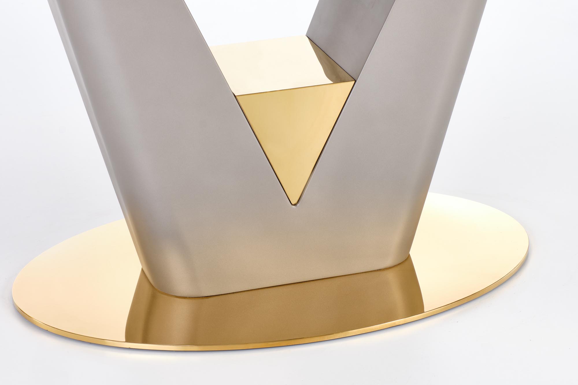 Masă pliabilă VALENTINO 160-220 cm - gri deschis/auriu valentino stůl rozkladany jasný popel/Žlutý