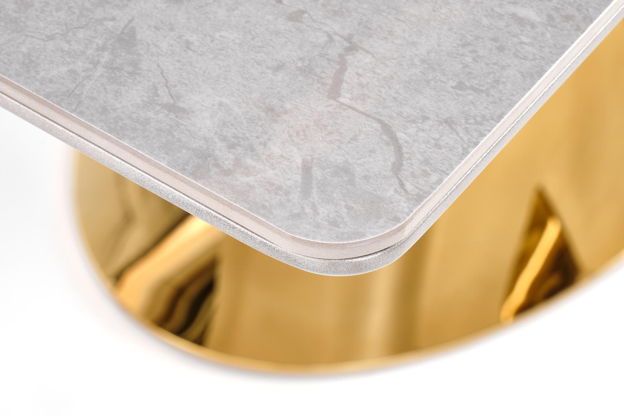 Masă pliabilă VALENTINO 160-220 cm - gri deschis/auriu valentino stůl rozkladany jasný popel/Žlutý