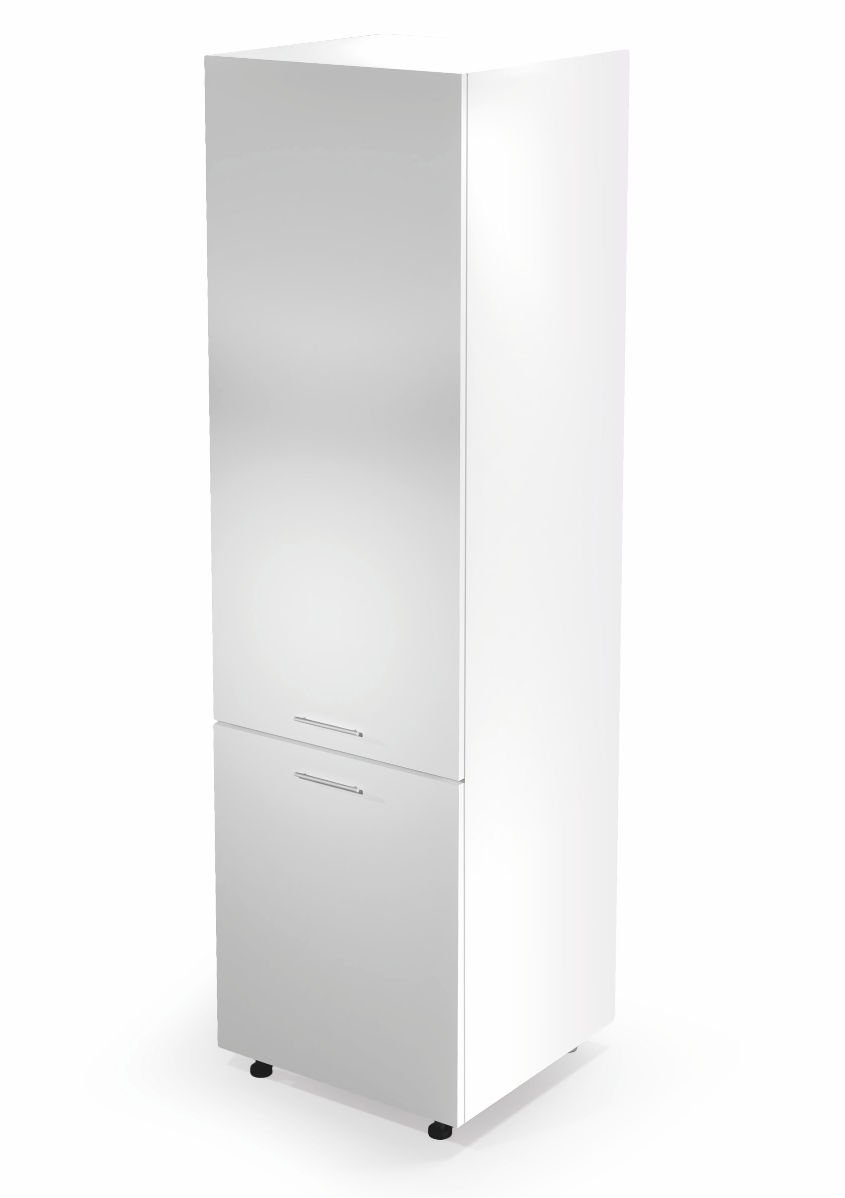 Vysoká kuchynská skrinka VENTO DL-60/214 na vstavanú chladničku - biela vento dl-60/214 Skrinka dolná vysoká Predná časť: Biely