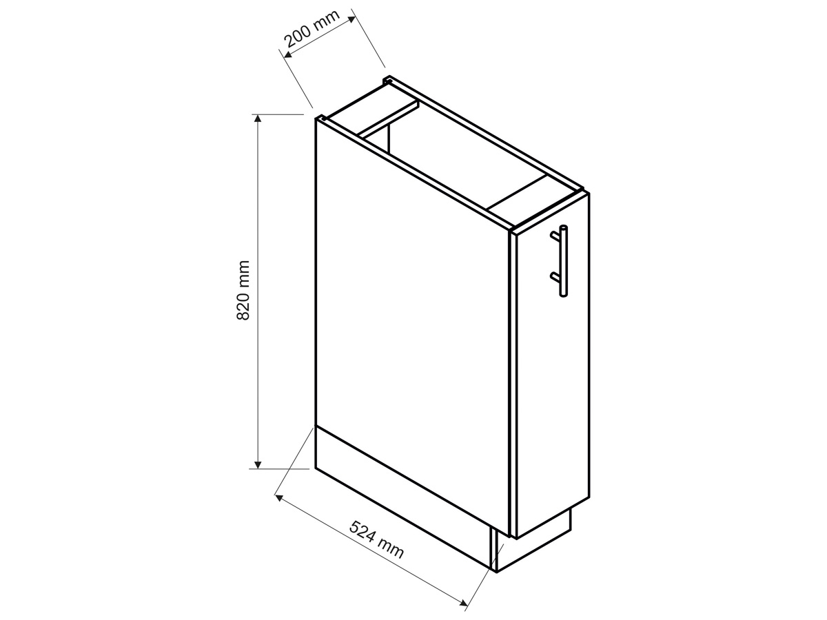 Spodní skříňka Vita D20 CARGO s košem Cargo Skříňka dolní s košem cargo