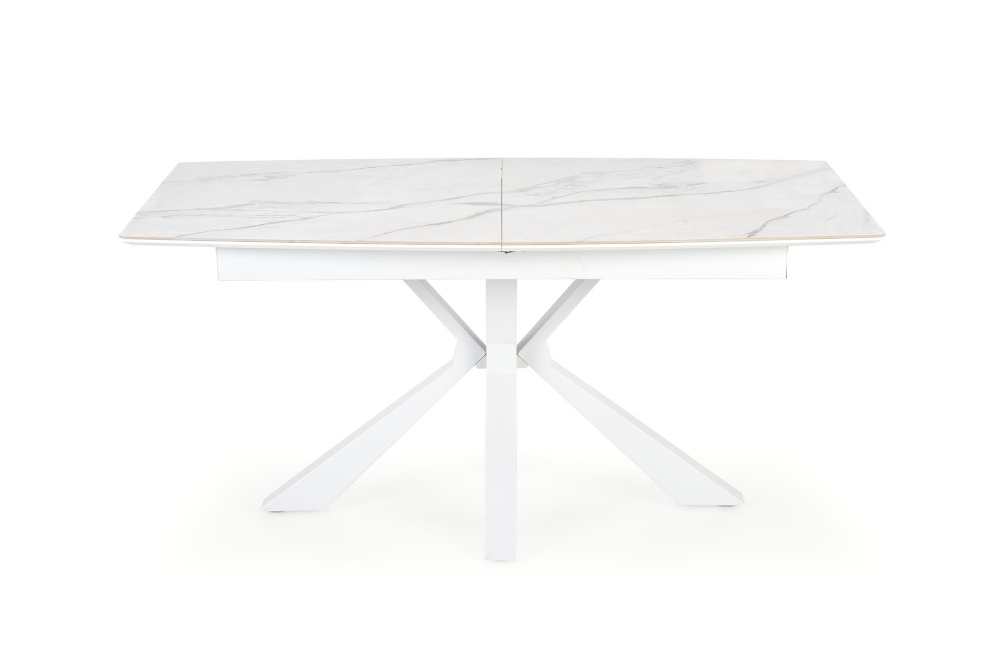VIVALDI Stůl rozkládací Deska - Bílý mramor, Nohy - Bílý vivaldi stůl rozkládací Deska - Bílý mramor, Nohy - Bílý