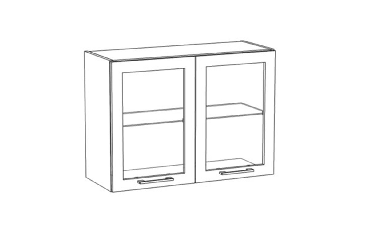 Závěsná dvoudveřová kuchyňská skříňka s prosklením Navia WW 8/58 Navia WW 8/58 - Skříňka závěsná dvoudveřová z przeszkleniem