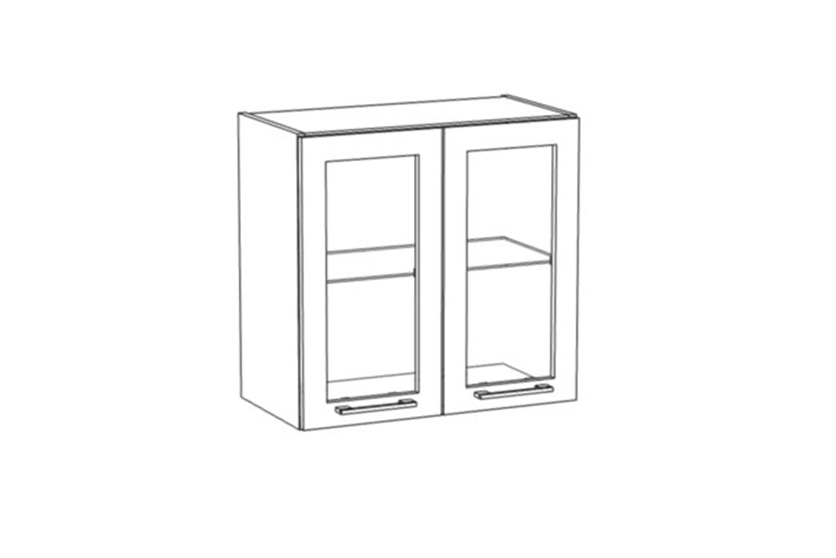 Závěsná dvoudveřová kuchyňská skříňka s prosklením Navia WW 6/58 Navia WW 6/58 - Skříňka závěsná dvoudveřová z przeszkleniem