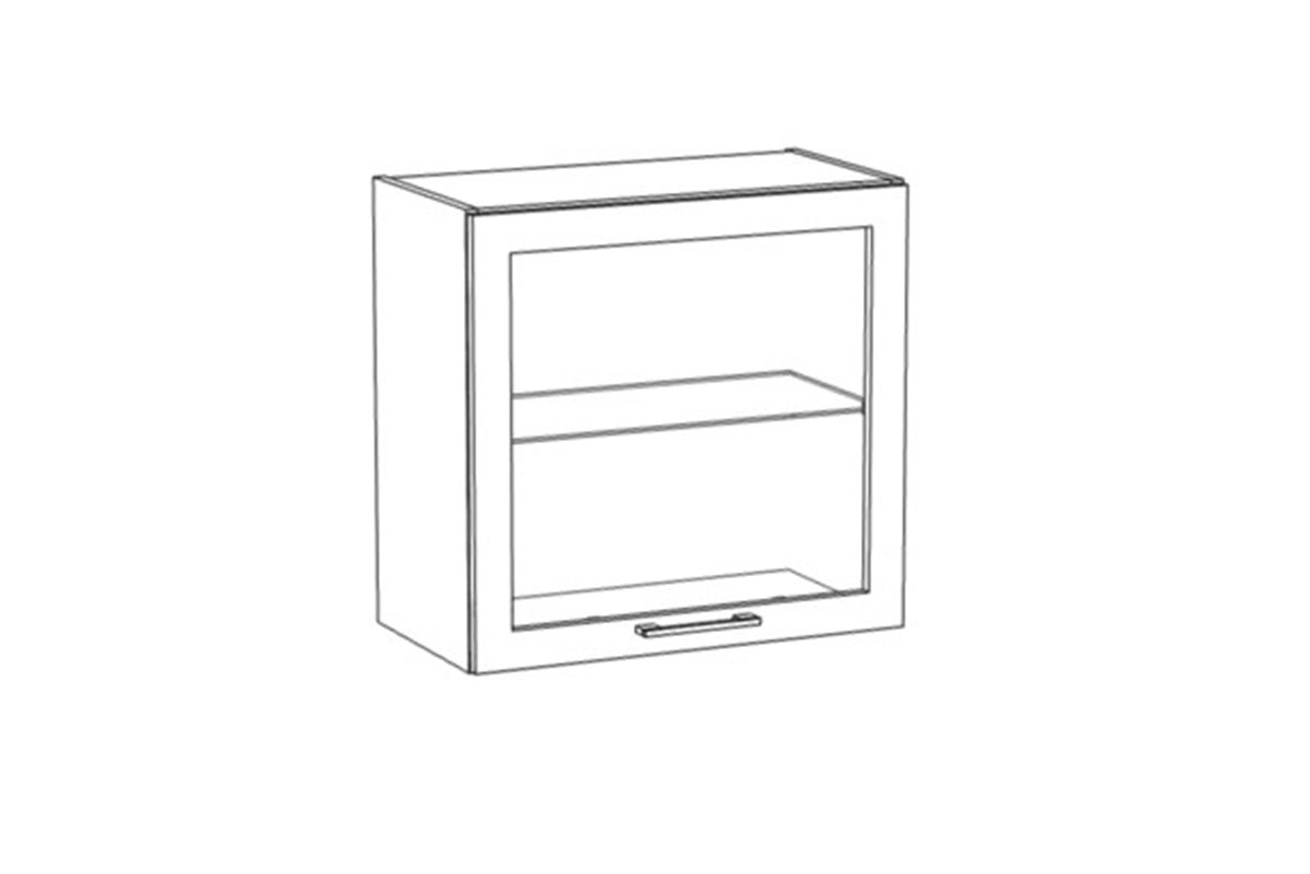 Závěsná jednodveřová kuchyňská skříňka s prosklením Navia WW 6/58 Navia WW 6/58 - Skříňka závěsná jednodveřová z przeszkleniem