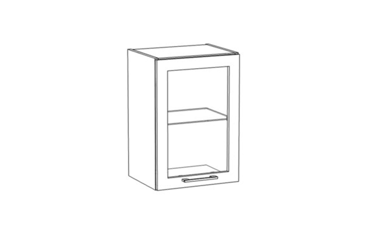 Závěsná jednodveřová kuchyňská skříňka s prosklením Navia WW 4/58 Navia WW 4/58 - Skříňka závěsná jednodveřová z przeszkleniem
