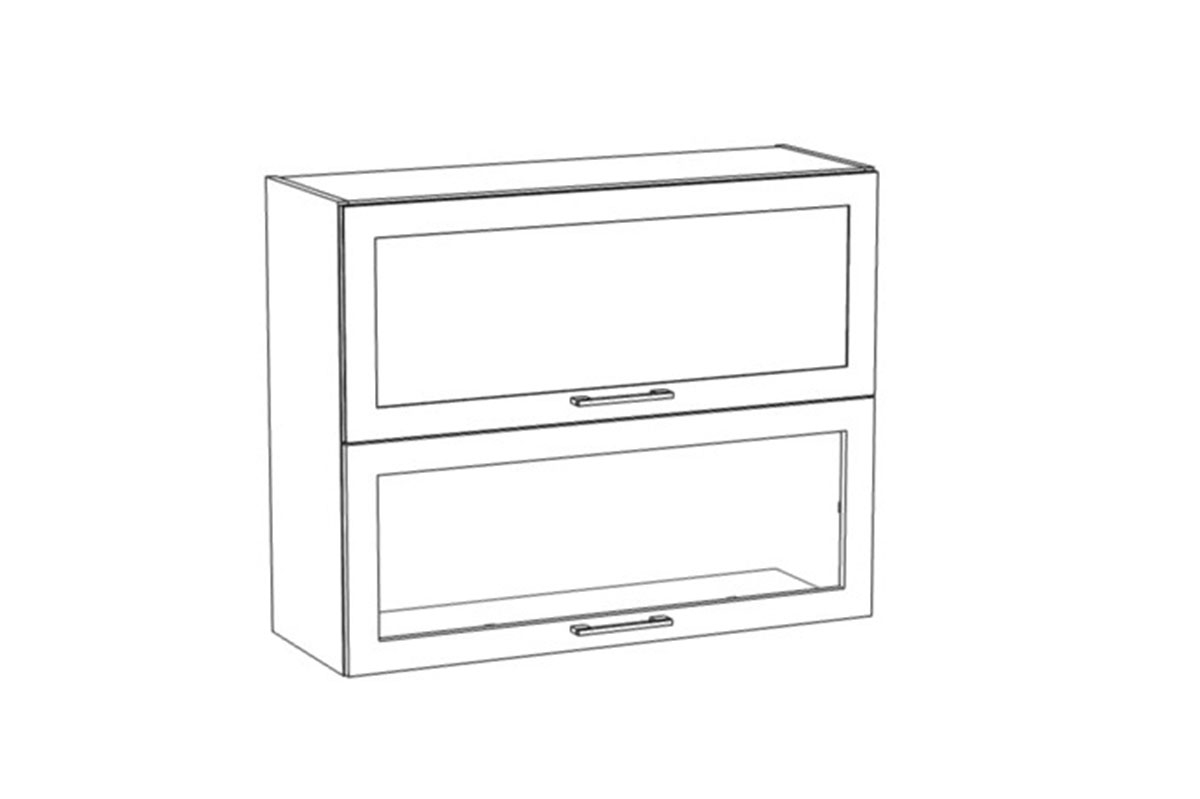 Vysoká závěsná kuchyňská skříňka s prosklením Navia WWPO 9/72 BLUM HK-XS Navia WWPO 9/72 BLUM HK-XS - Skříňka závěsná vysoká z przeszkleniem