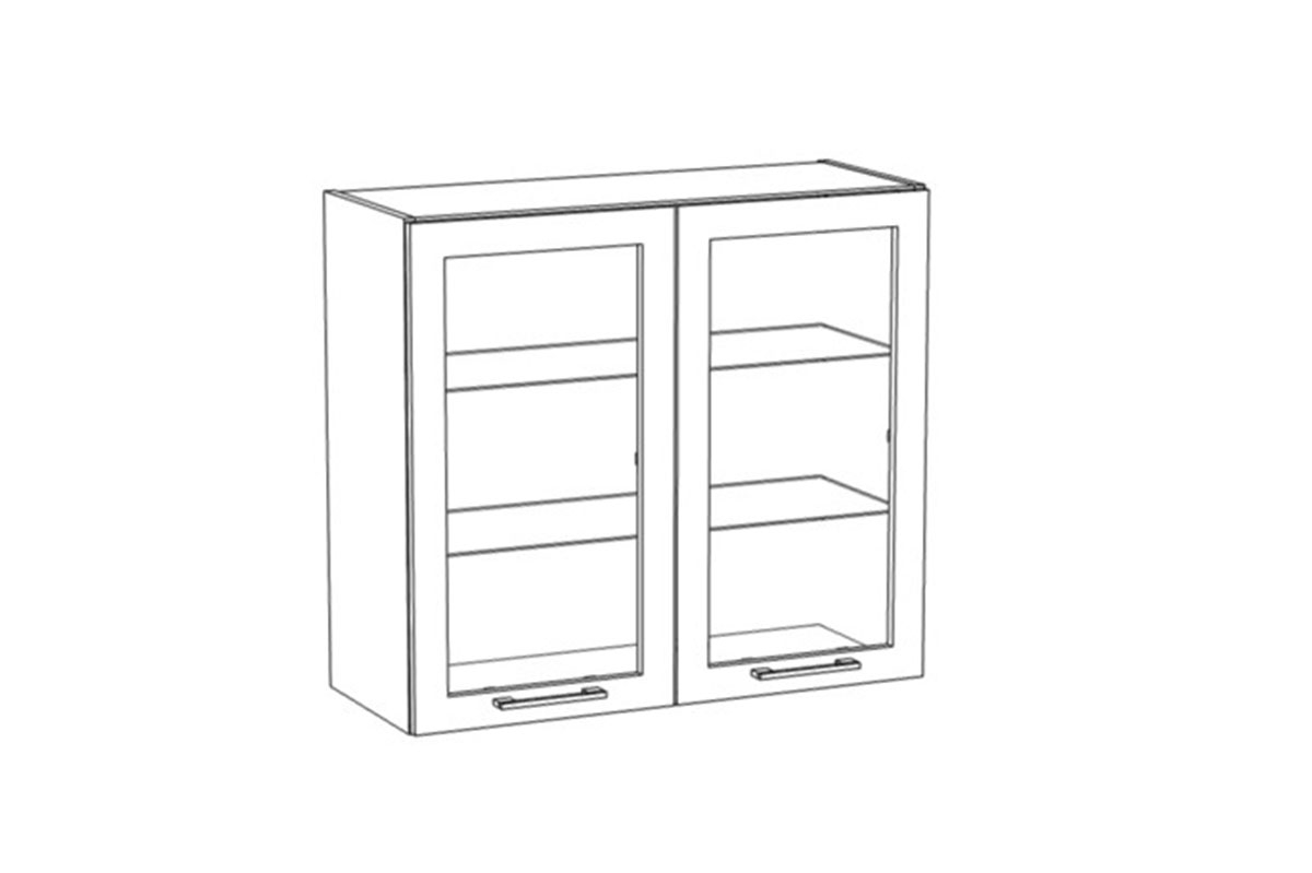Závěsná dvoudveřová kuchyňská skříňka s prosklením Navia WW 8/72 Navia WW 8/72 - Skříňka závěsná dvoudveřová z przeszkleniem