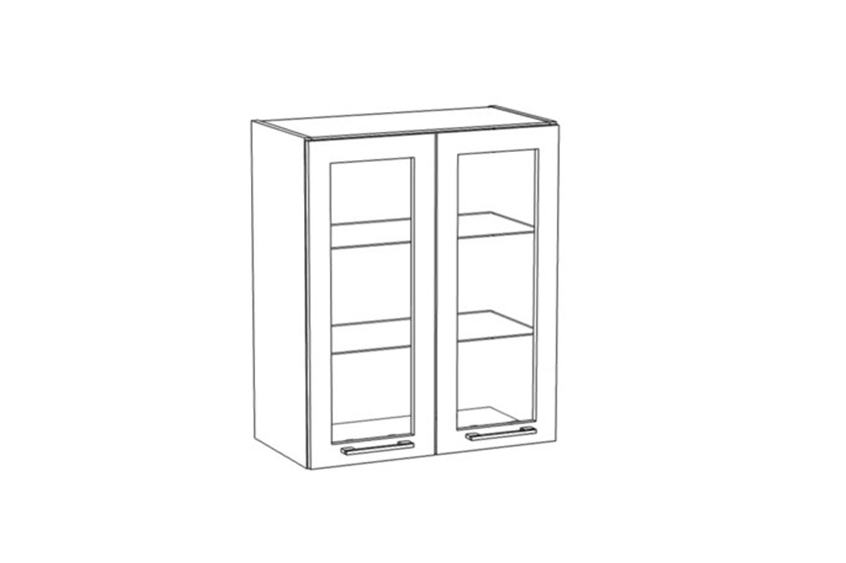 Závěsná dvoudveřová kuchyňská skříňka s prosklením Navia WW 6/72 Navia WW 6/72 - Skříňka závěsná dvoudveřová z przeszkleniem