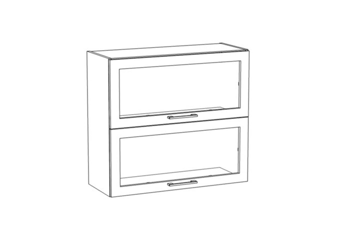 Vysoká závěsná kuchyňská skříňka s prosklením Navia WOW 8/72 BLUM HK TOP Navia WOW 8/72 BLUM HK TOP - Skříňka závěsná vysoká z przeszkleniem