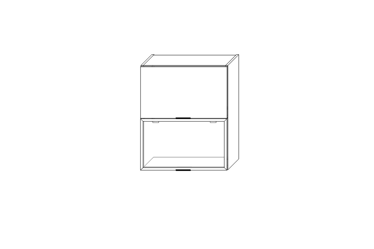 Italia WWPO 6/72 BLUM HK -XS - závesná skrinka presklená s rámikom čierna Italia WWPO 6/72 BLUM HK-XS - Skrinka závesná presklená z ramka czarna