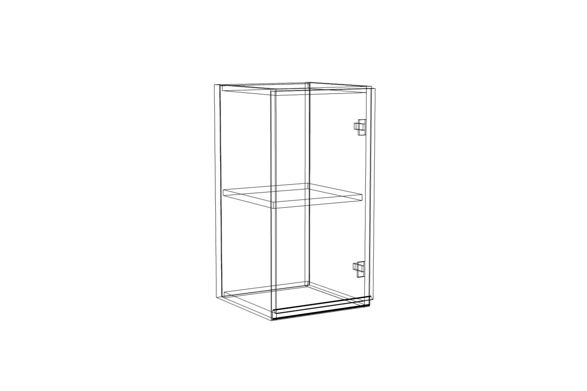 Závěsná kuchyňská skříňka Lamja W3/58 58 cm Lamja W 3/58 - szkic Skříňky 