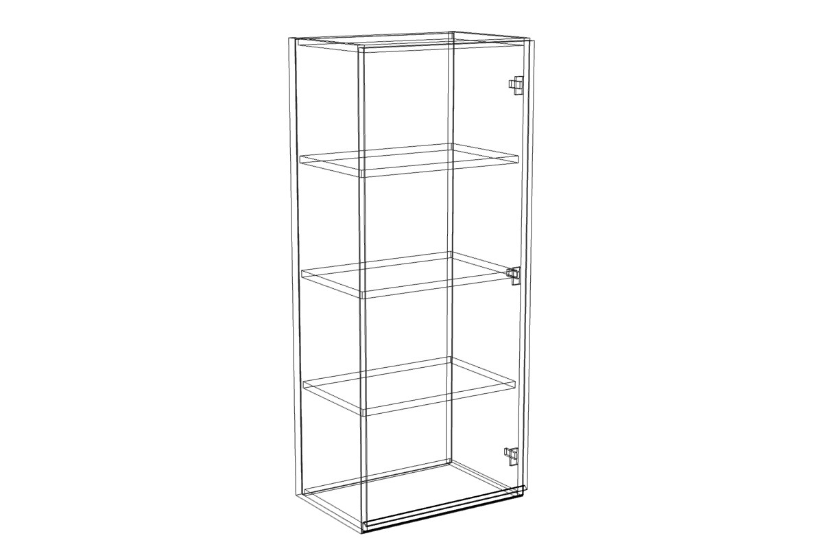 Závěsná kuchyňská skříňka Lamja W45/108 Lamja W 45/108 - szkic Skříňky