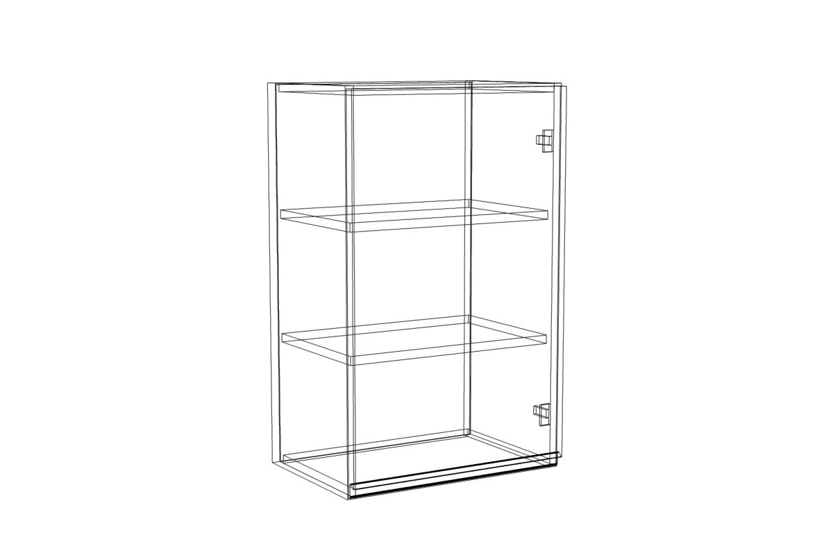 Závěsná kuchyňská skříňka Lamja W45/72 Lamja W 45/72 - szkic Skříňky