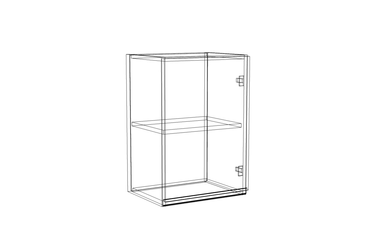 Závěsná kuchyňská skříňka Lamja W4/58 58 cm Lamja W 4/58 - szkic Skříňky 