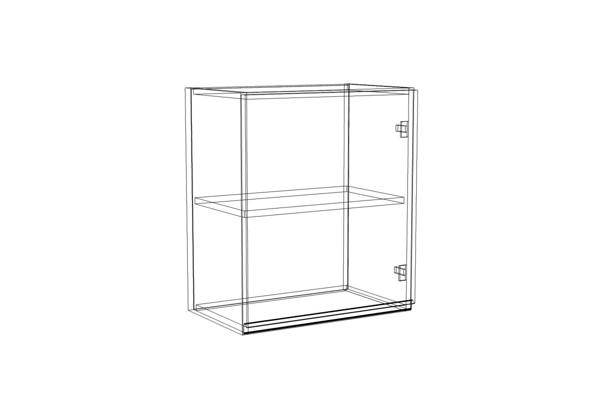 Závěsná kuchyňská skříňka Lamja W5/58 58 cm Lamja W 5/58 - szkic Skříňky