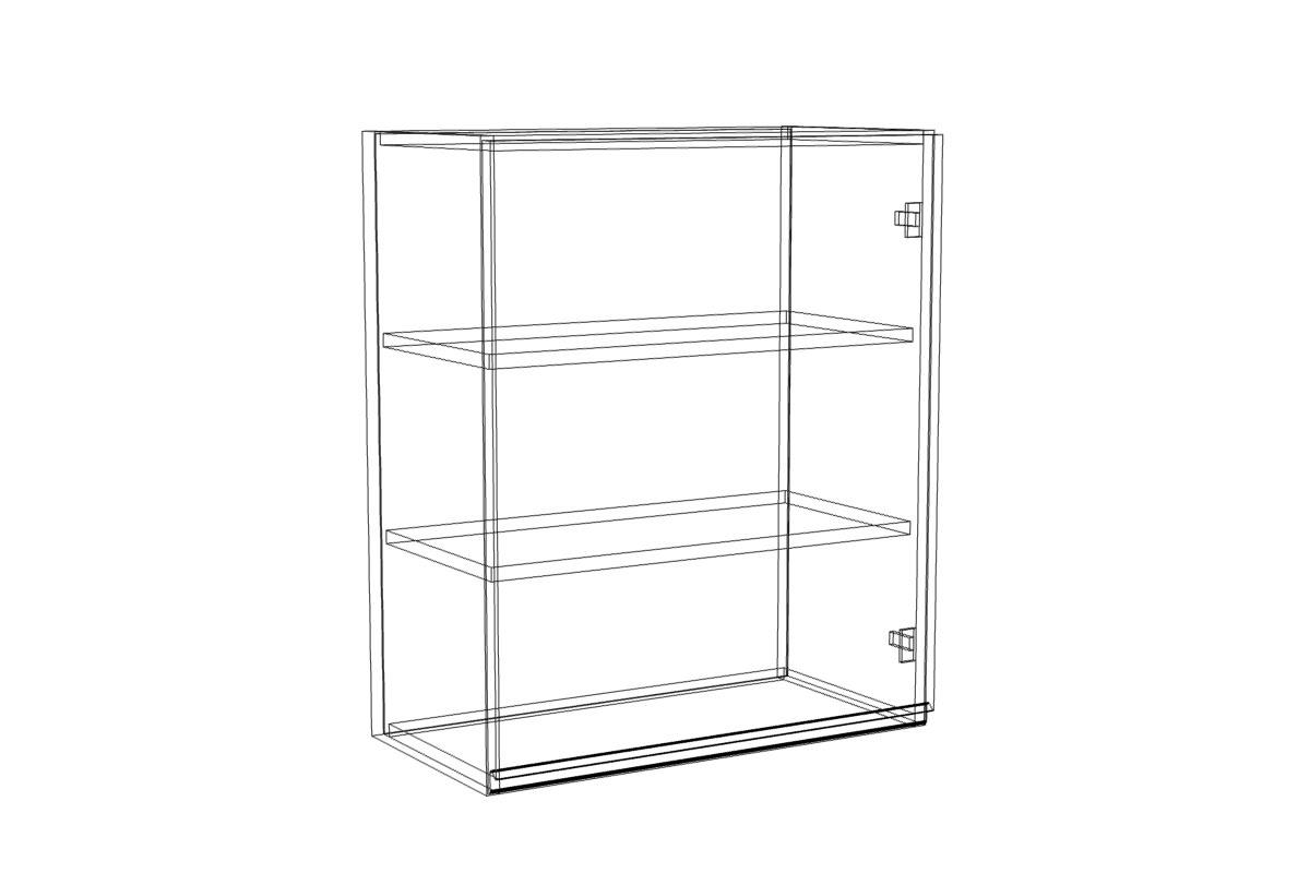 Závěsná kuchyňská skříňka Lamja W6/72 1D Lamja W 6/72 1D - szkic Skříňky