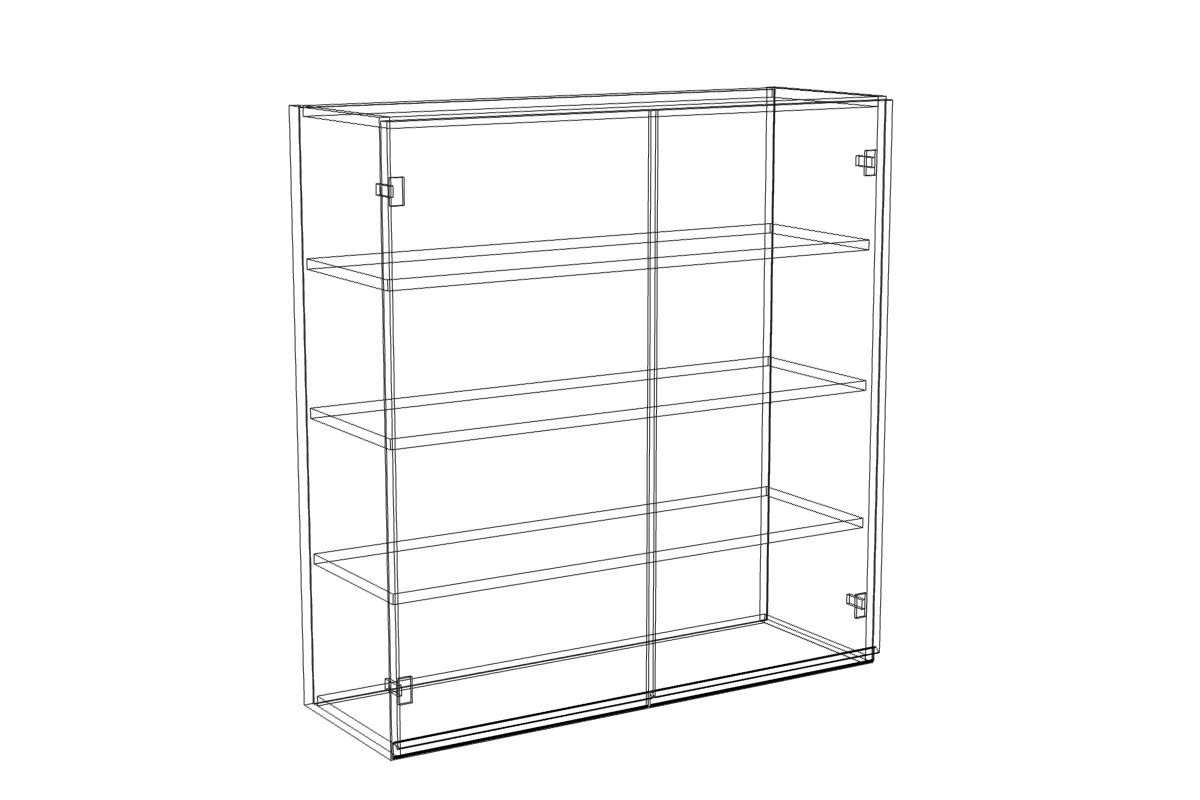 Závěsná kuchyňská skříňka Lamja W9/94 dvoudveřová Lamja W 9/94 - szkic Skříňky 