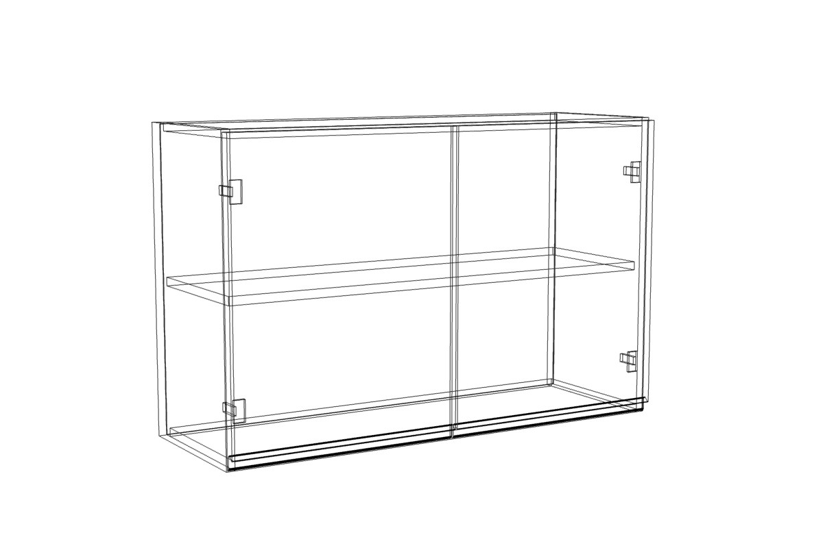 Závěsná kuchyňská skříňka Lamja W9/58 58 cm dvoudveřová Lamja W 9/58 - Skříňka závěsná dvoudveřová (58)