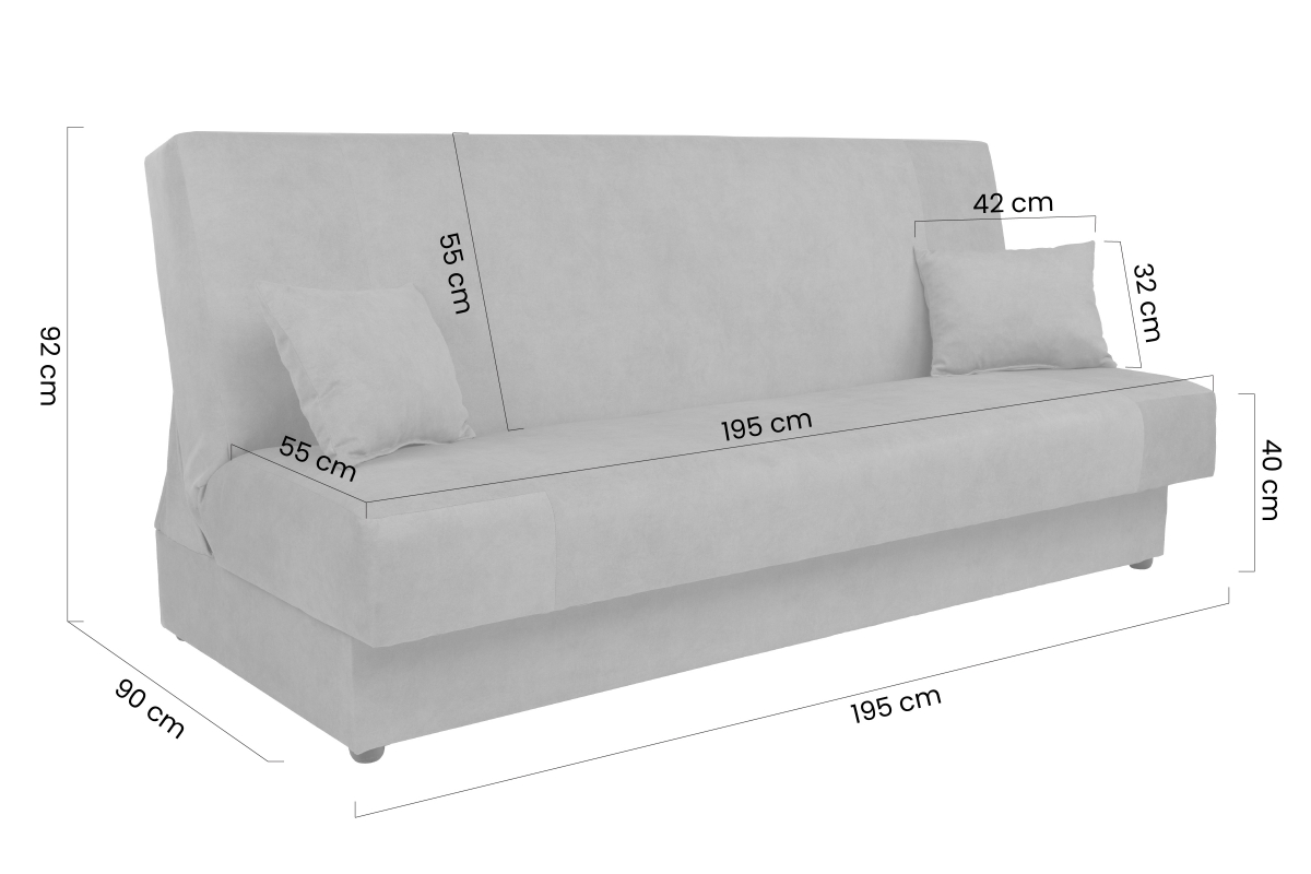 Rozkladacia trojpohovka Ana Pohovka do spania Ana  