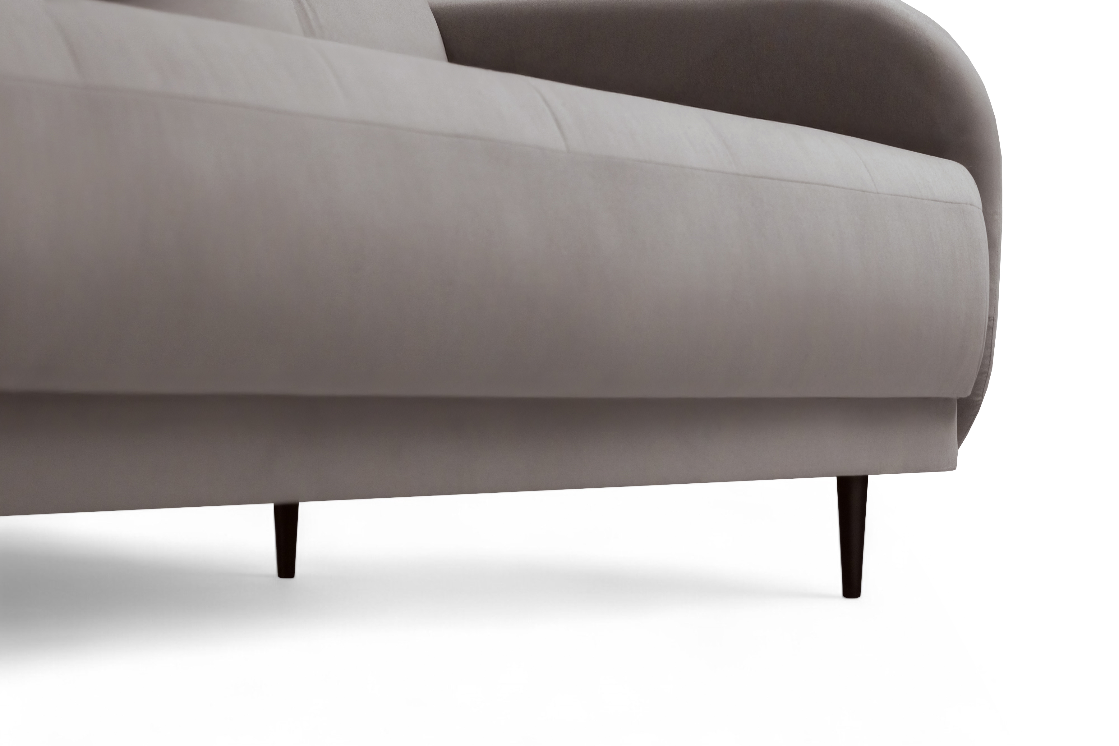 Rozkládací pohovka Linda - tmavě béžová Jasmine 25 Pohovka Linda rozkladana pro obývacího pokoje - ciemno béžová welwet Jasmine 25