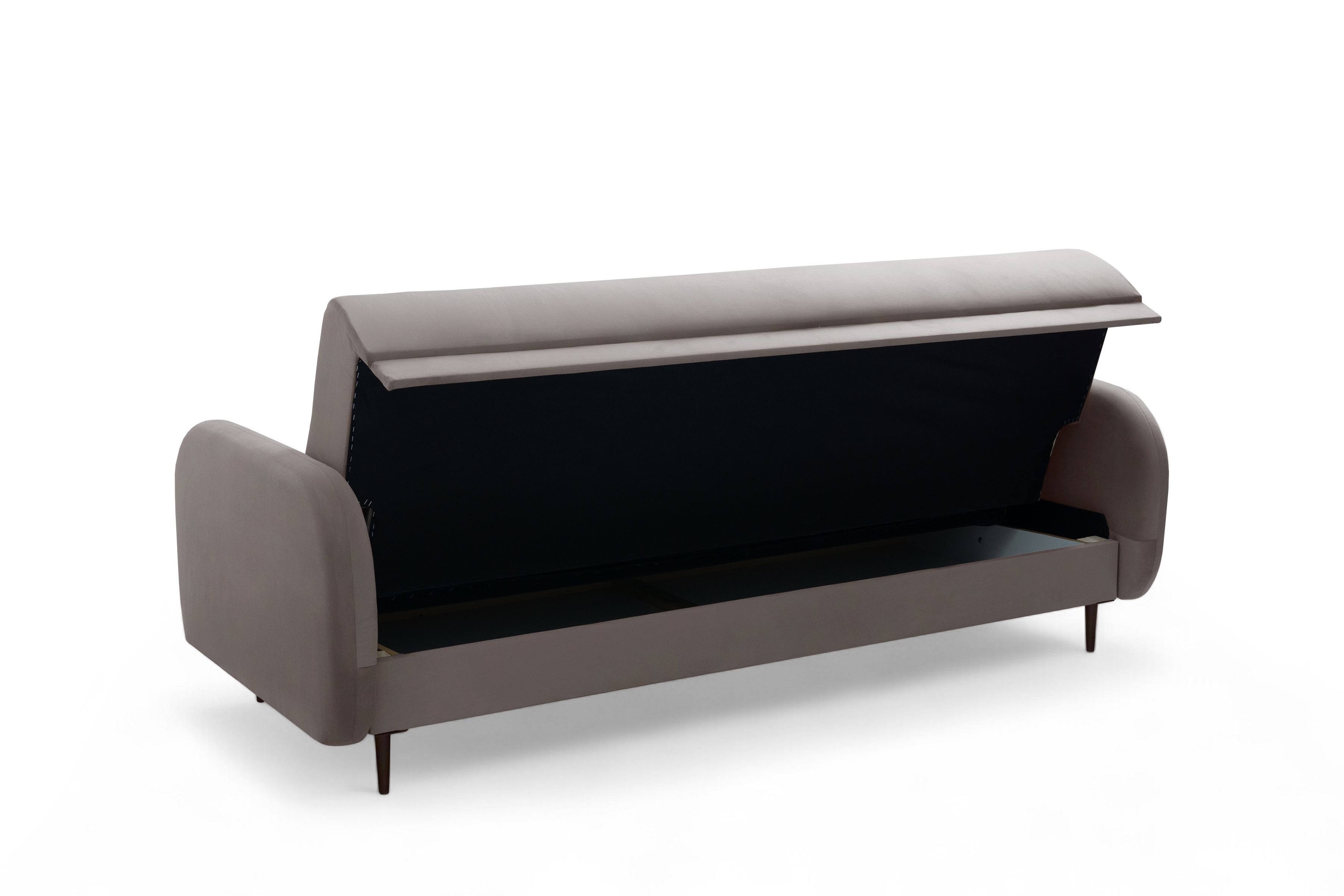 Rozkládací pohovka Linda - tmavě béžová Jasmine 25 Pohovka Linda rozkladana pro obývacího pokoje - ciemno béžová welwet Jasmine 25