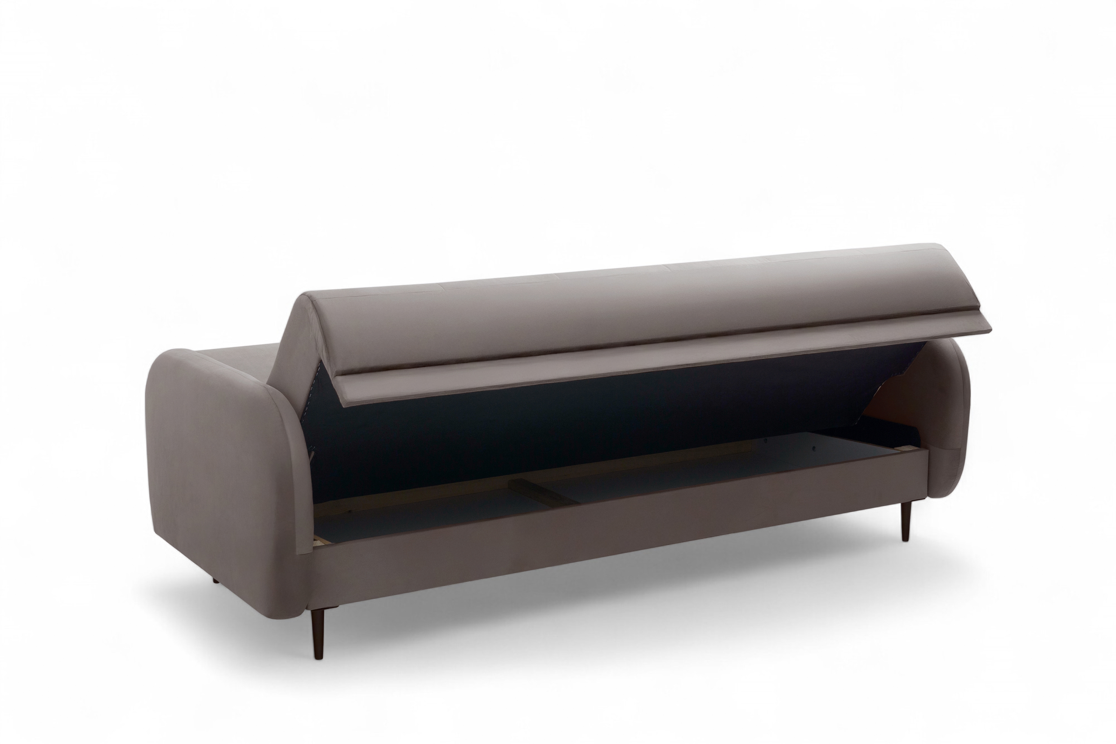 Rozkládací pohovka Linda - tmavě béžová Jasmine 25 Pohovka Linda rozkladana pro obývacího pokoje - ciemno béžová welwet Jasmine 25